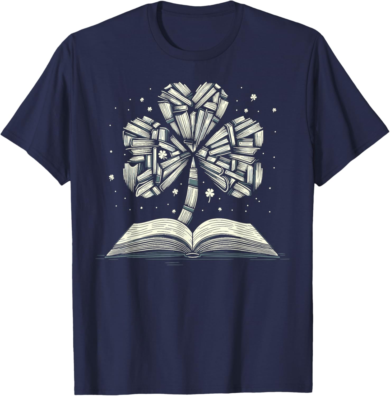 Shamrock Books St Patricks Day Bookworm Librarian T-Shirt for Readers - 9