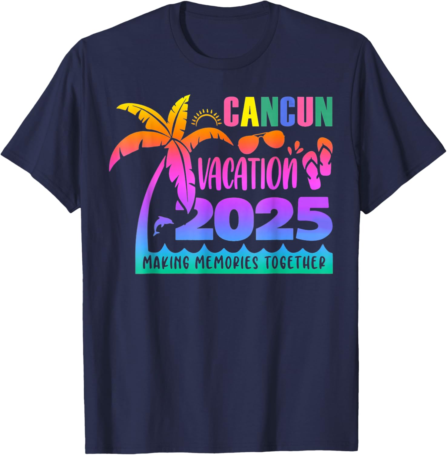 Cancun Vacation 2025 Summer Memories T-Shirt for Family Fun - 12