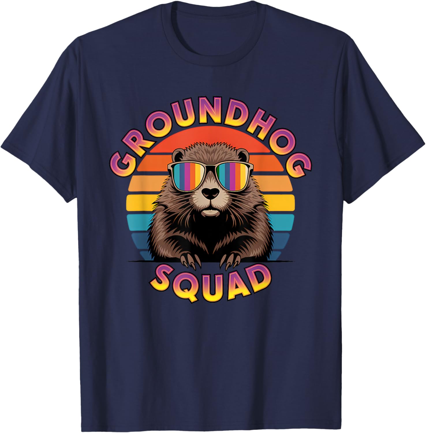 Funny Groundhog Squad Happy Groundhog Day 2025 T-Shirt for All Ages - 11