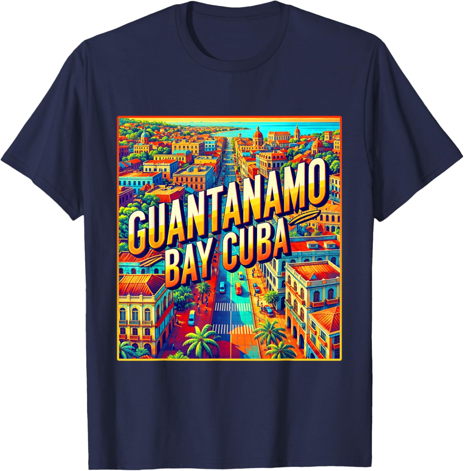 Vintage Retro Guantanamo Bay Cuba T-Shirt for Family Trips - 28