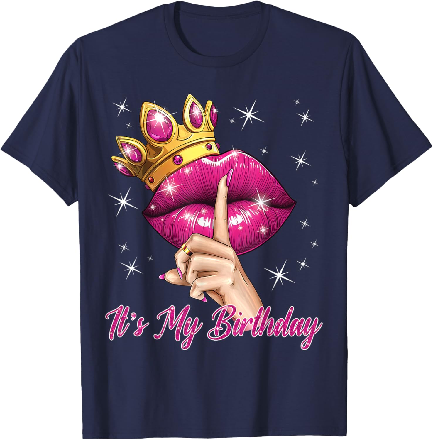 Queen Princess Birthday T-Shirt for Women Cute B-Day Party Gift - 3