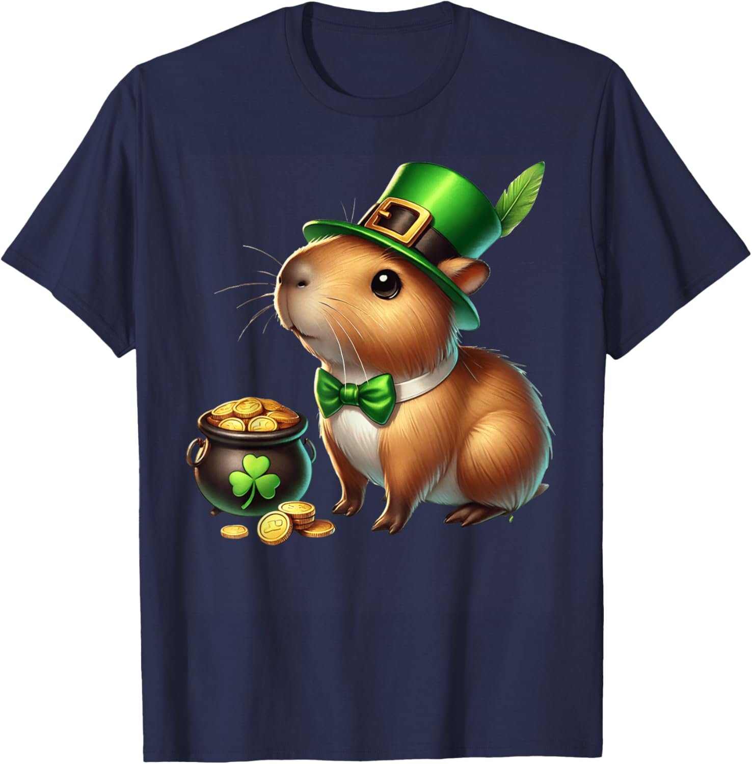 Adorable Guinea Pig Leprechaun St Patrick's Day Kids T-Shirt - 16