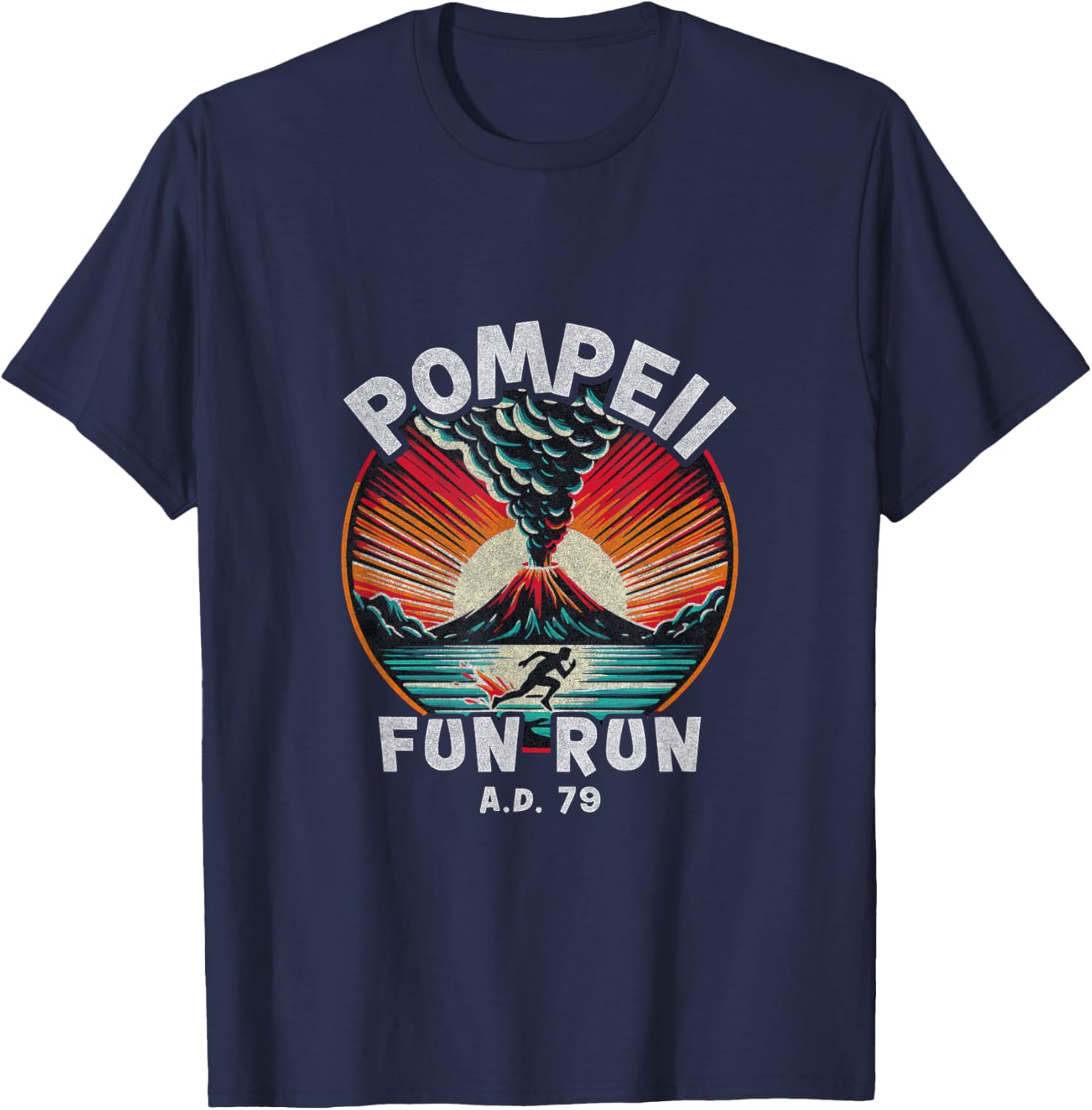 Pompeii Fun Run T-Shirt for Volcanology Lovers and History Buffs - 3