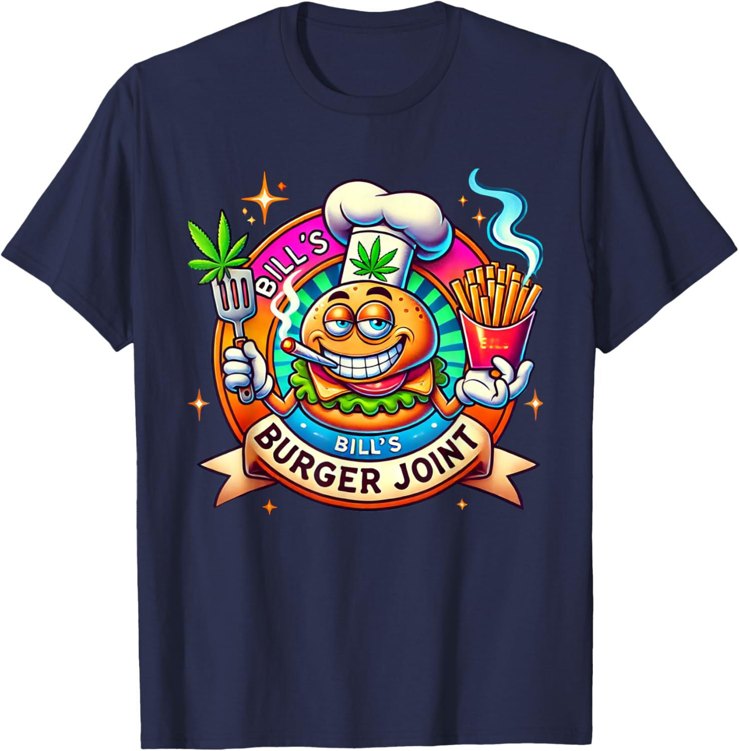 Bill's Burger Joint Cheeseburger T-Shirt for Food Lovers and Fun Wear - 1