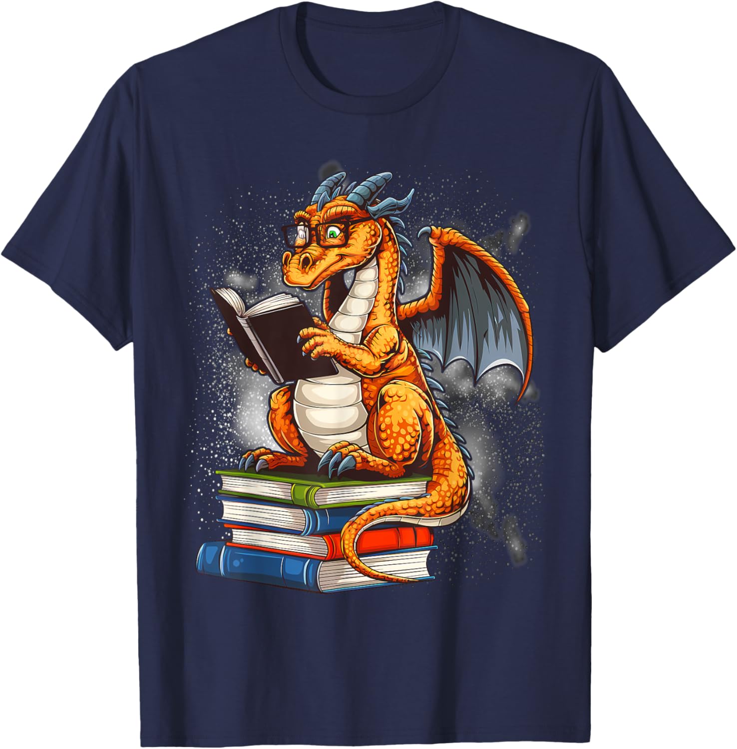 Book Dragon Reading T-Shirt for Book Lovers - Cozy Literary Apparel - 2
