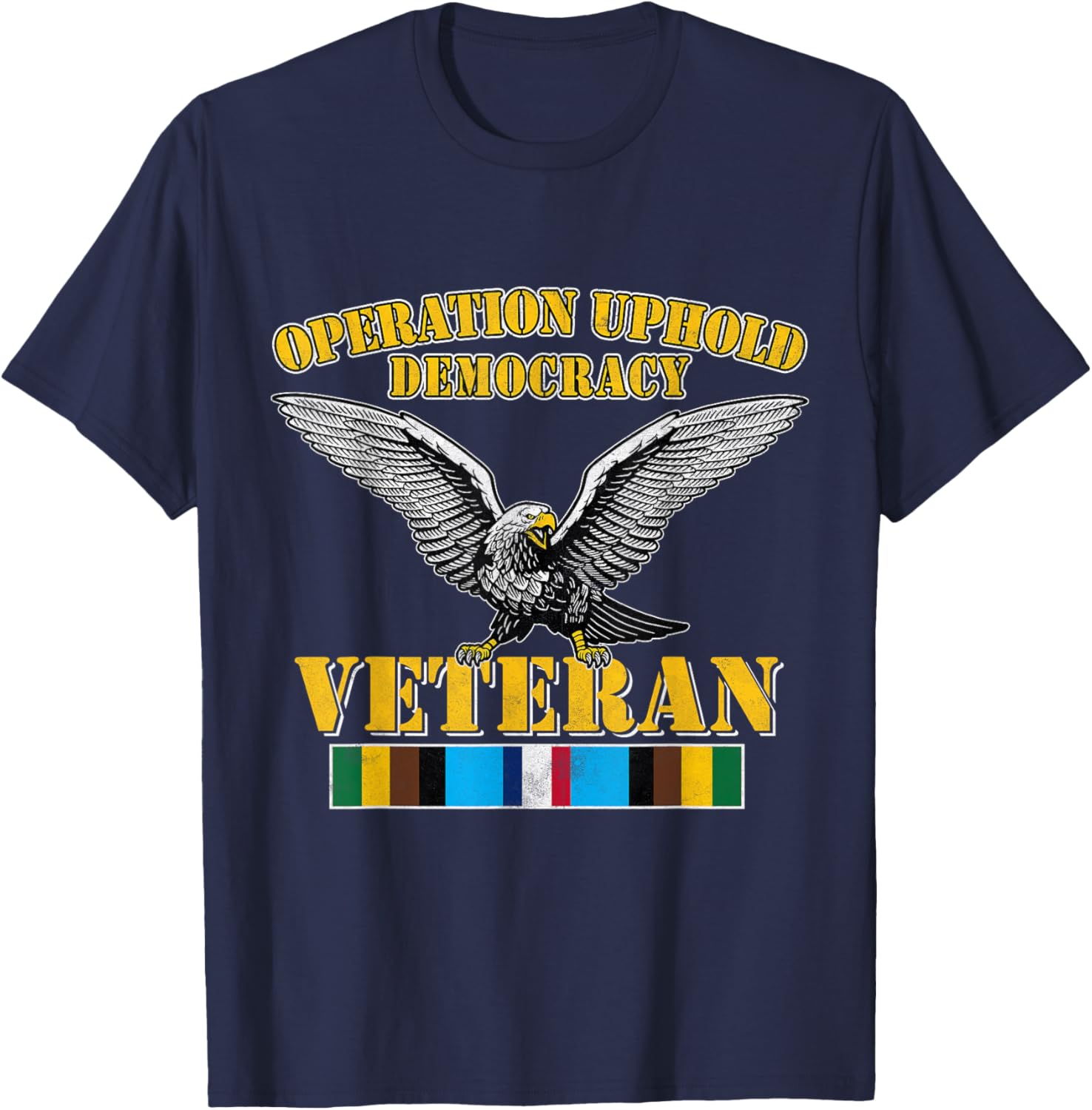 Veteran Operation Uphold Democracy Ribbon Haiti Vintage T-Shirt - 8