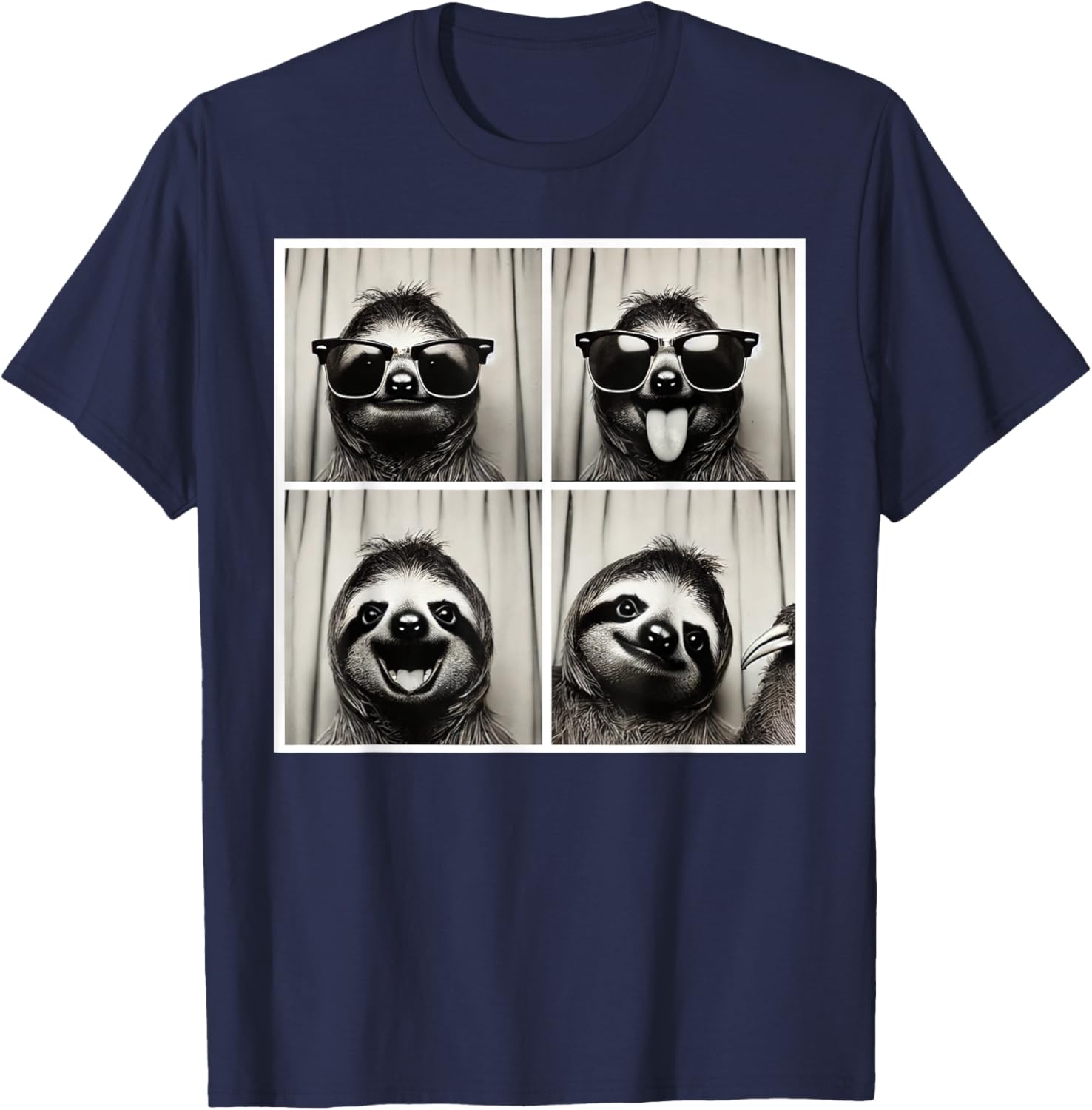 Funny Selfie Sloth T-Shirt with Sunglasses for Fun Casual Wear - 24