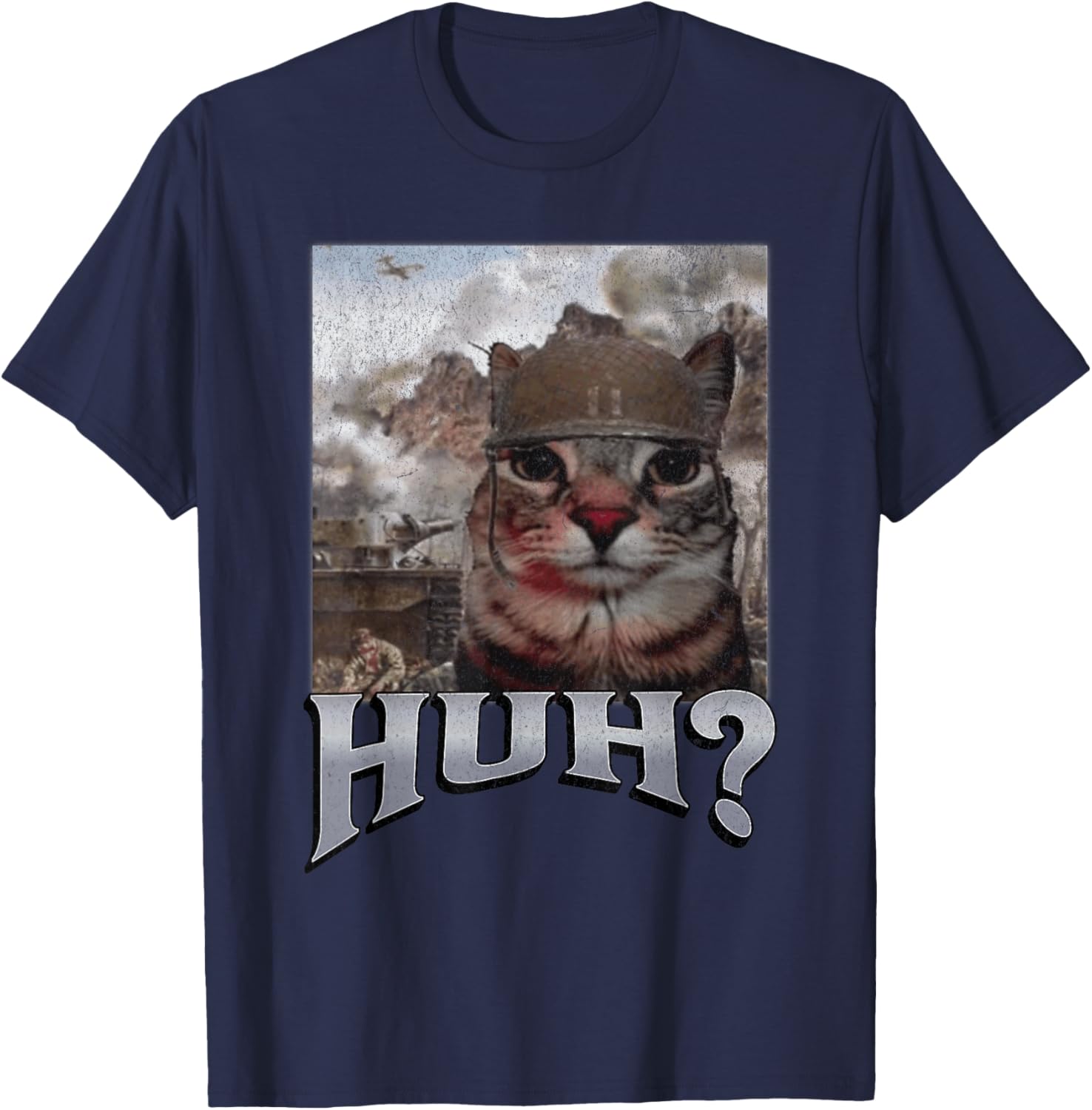 Funny Cat Meme T-Shirt for Men and Women - Huh? Graphic Tee - 27