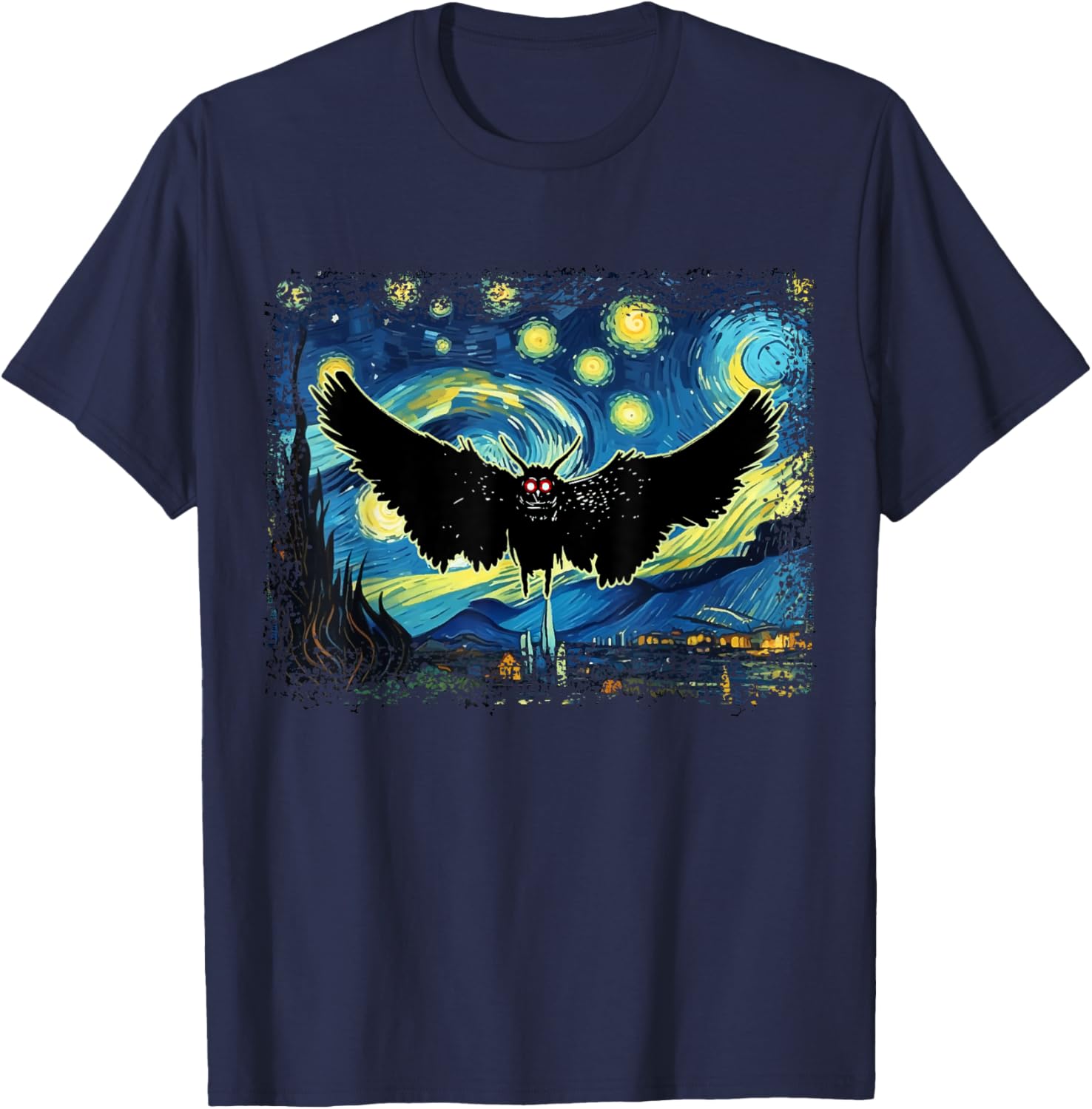 Mothman Starry Night T-Shirt for Unique Style and Comfort - 2