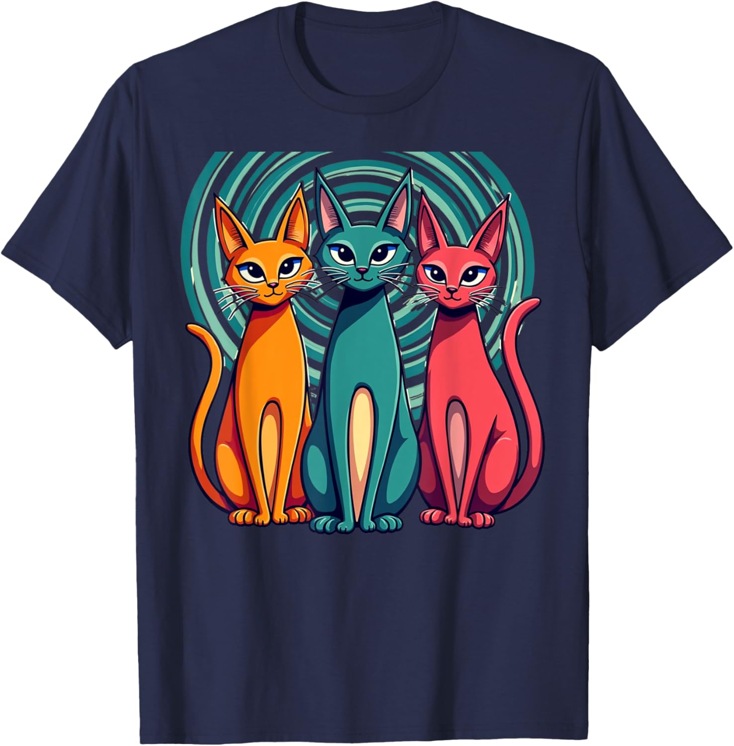 Vintage Retro Mid-Century Modern Cats T-Shirt 50s 60s Style Fashion - 7