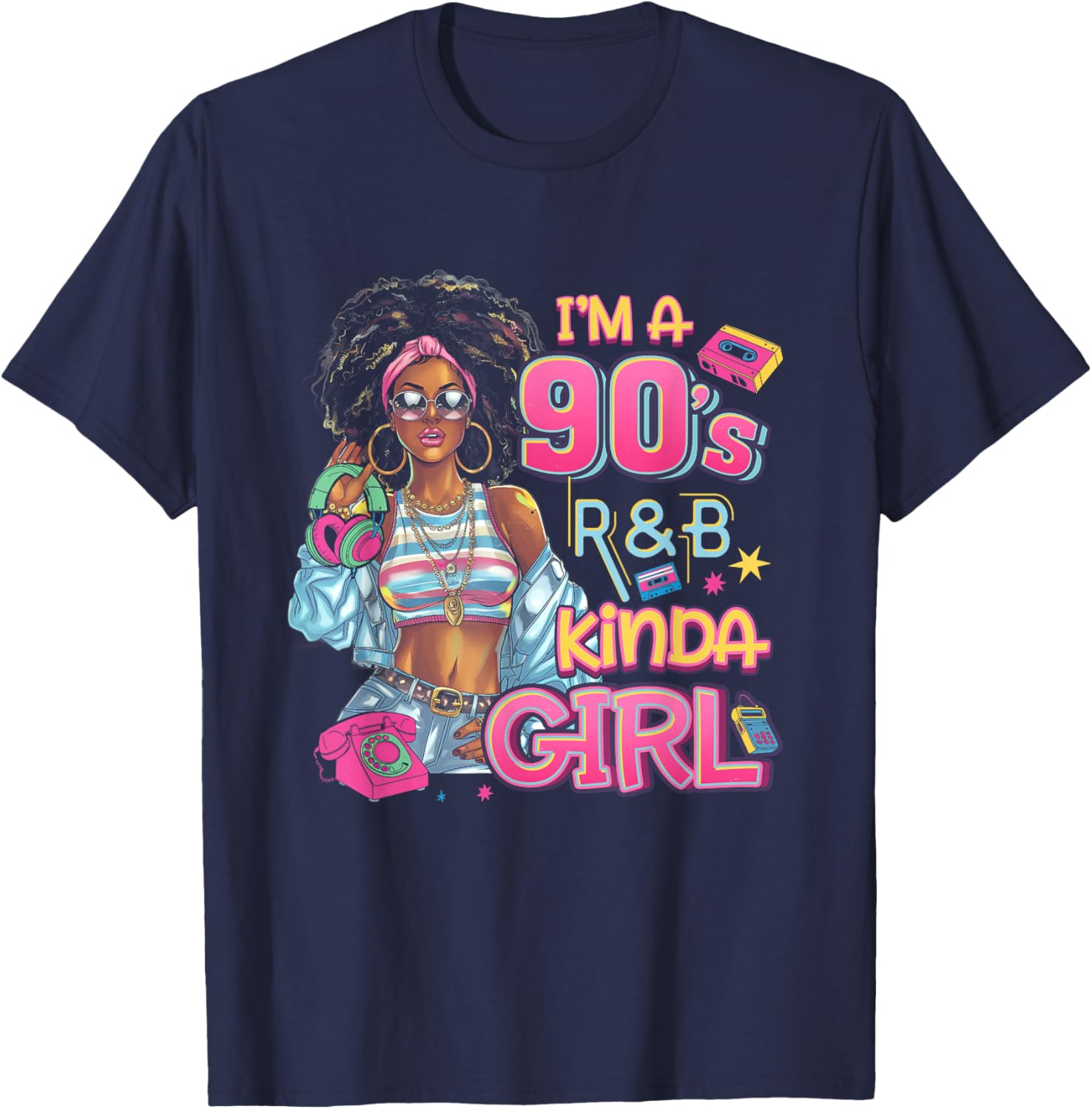 90s Kinda Girl RnB Hip Hop Soul Vibe Throwback Music T-Shirt - 10