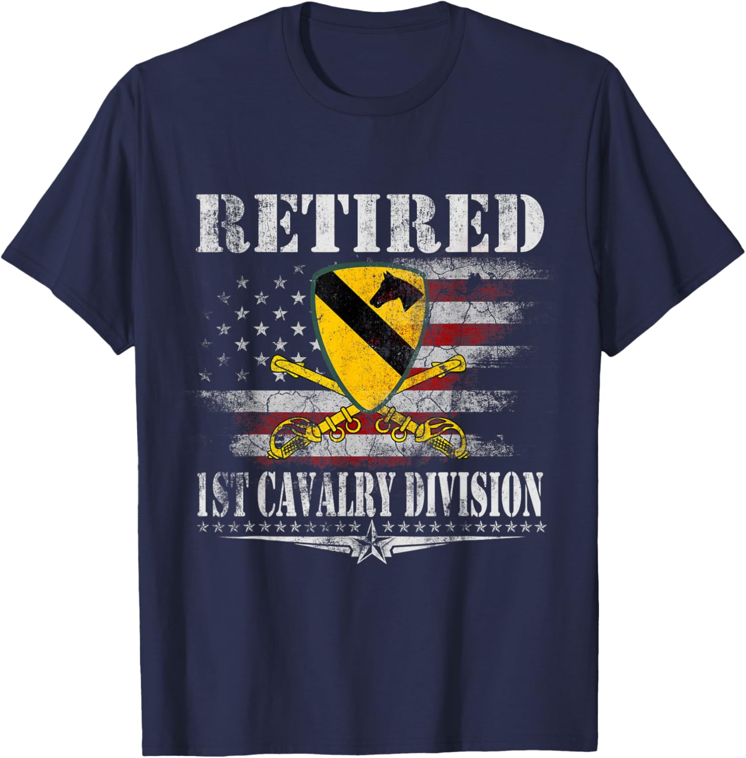 Retired 1st Cavalry Division Veteran T-Shirt for Patriotic Heroes - 12