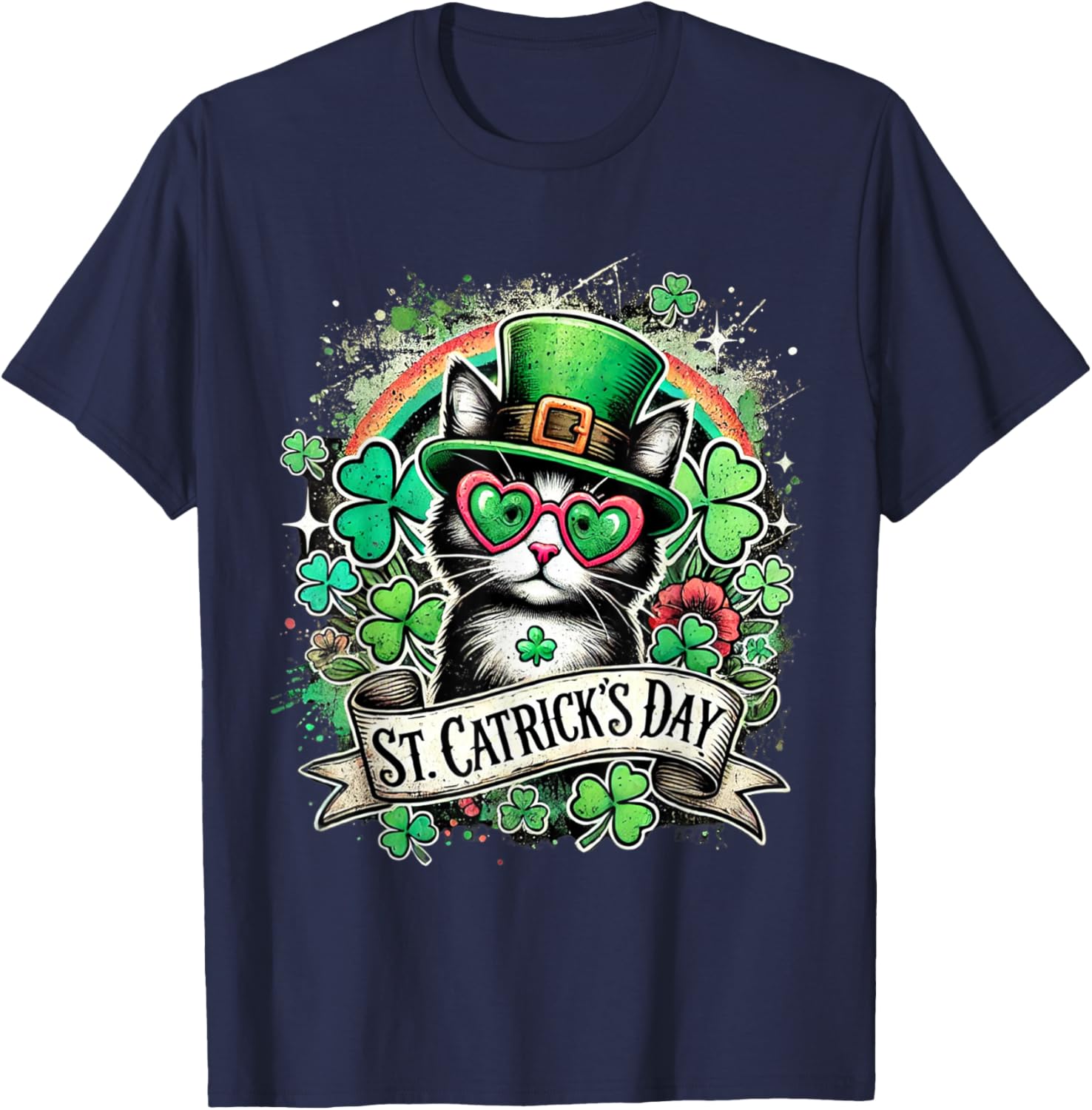 St Patricks Day Cats T-Shirt for Men, Women, and Kids - Fun Pet Tee - 9