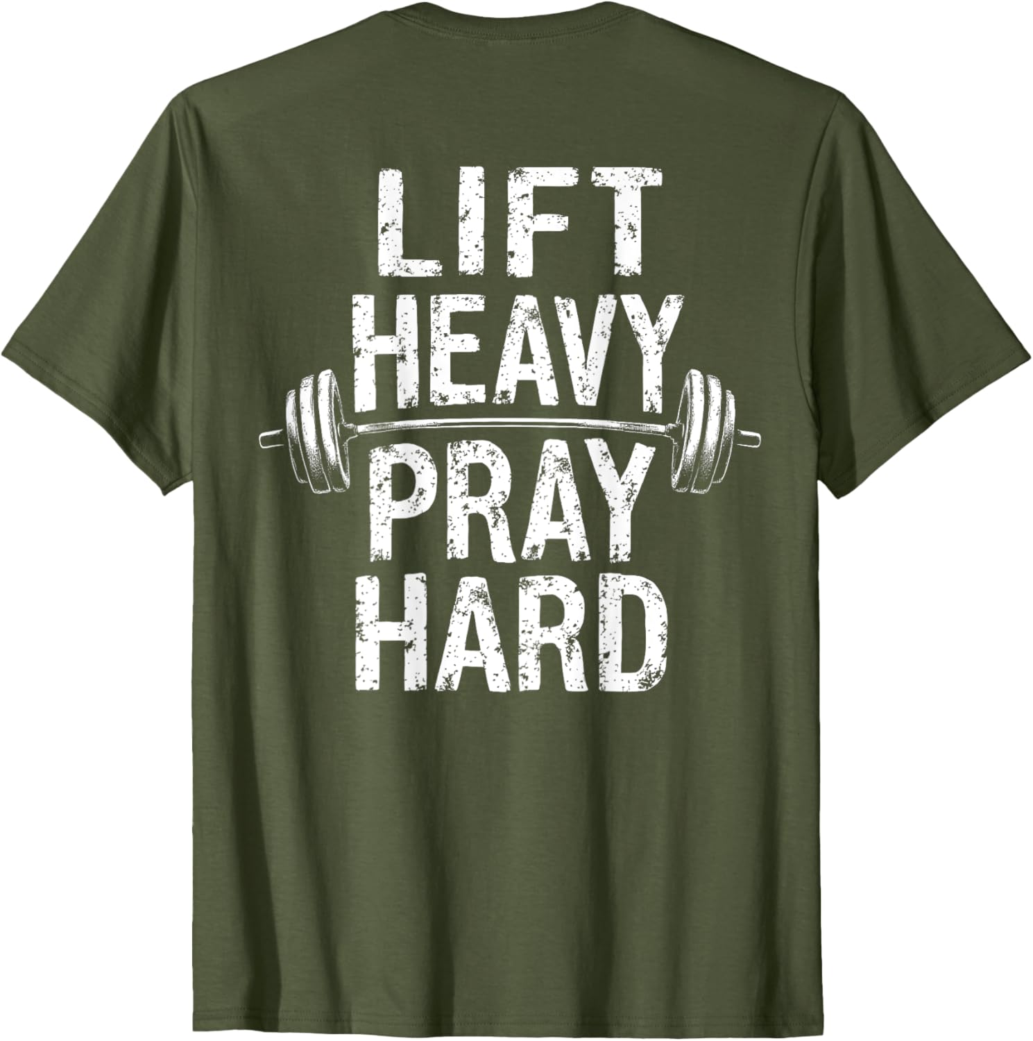 Lift Heavy Pray Hard Jesus Gym T-Shirt for Weightlifters and Deadlifts - 12