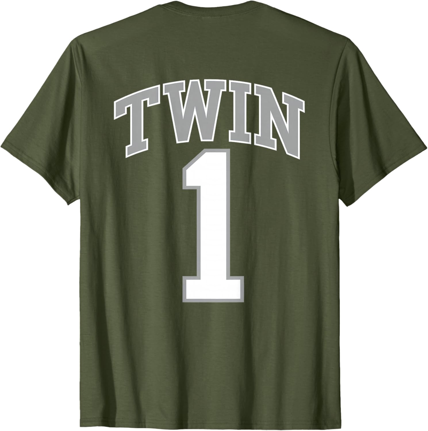 Matching TWIN 1 and TWIN 2 Funny Jersey T-Shirts for Adults and Kids - 2