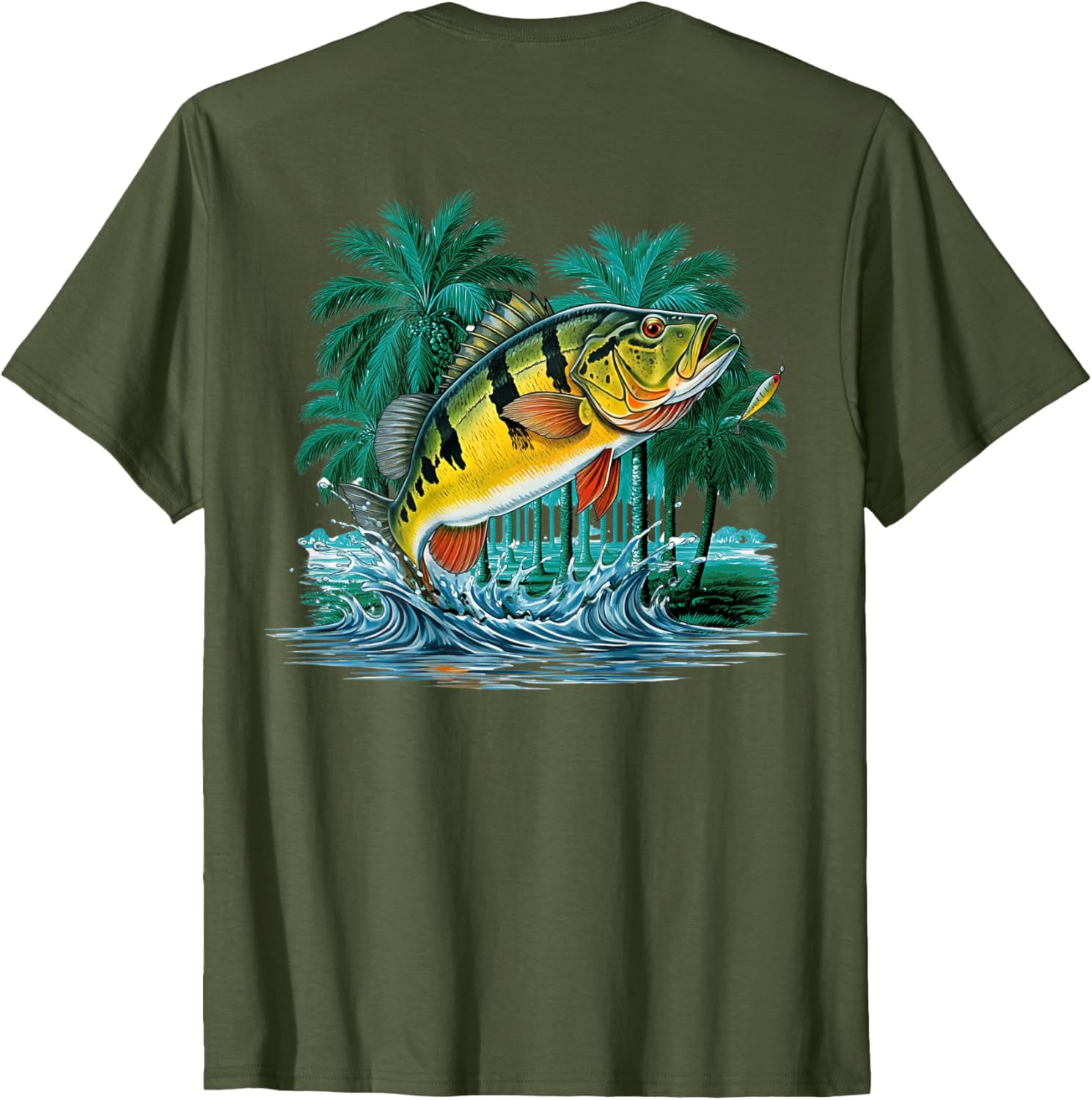 Peacock Bass Jungle Fishing T-Shirt for Outdoor Adventure Lovers - 13