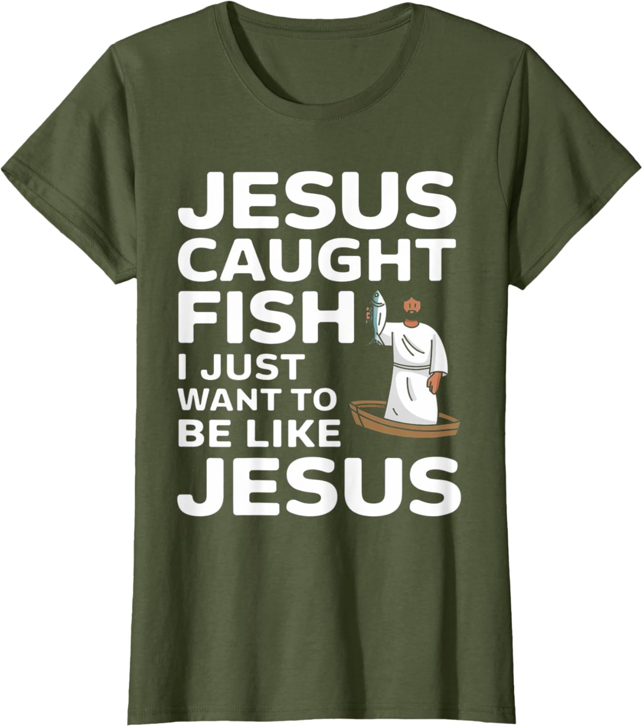 Jesus Fishing Design T-Shirt for Faithful Anglers - Catch the Spirit! - 18