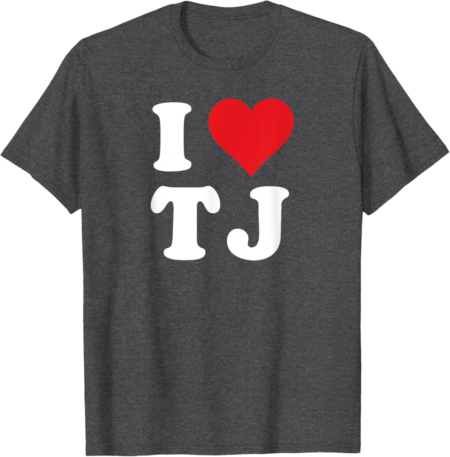 I Love TJ Initials T-Shirt Cute Heart Design for T J Fans - 19