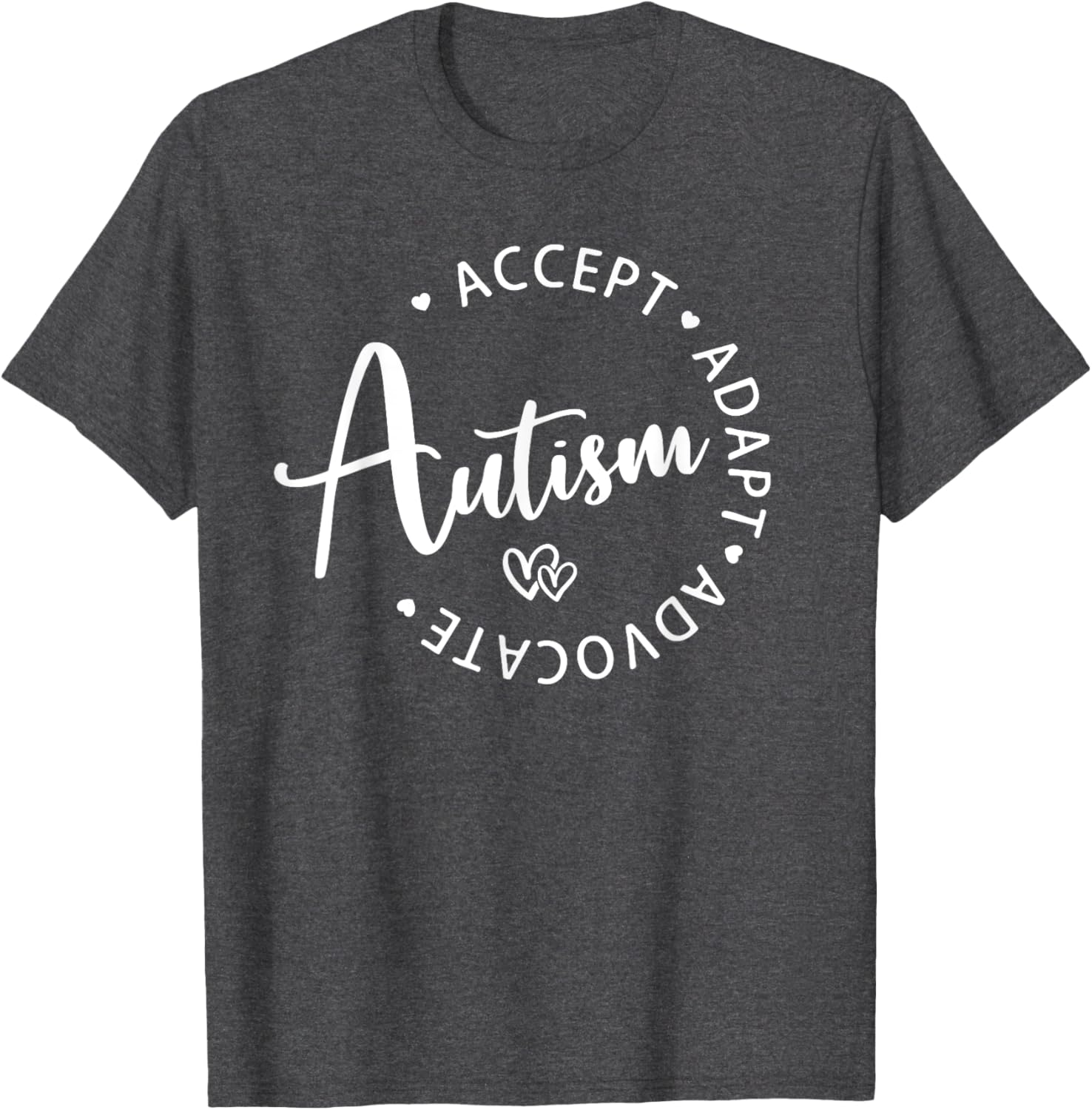 Autism Awareness T-Shirt for Kids - Accept Adapt Advocate Design - 1