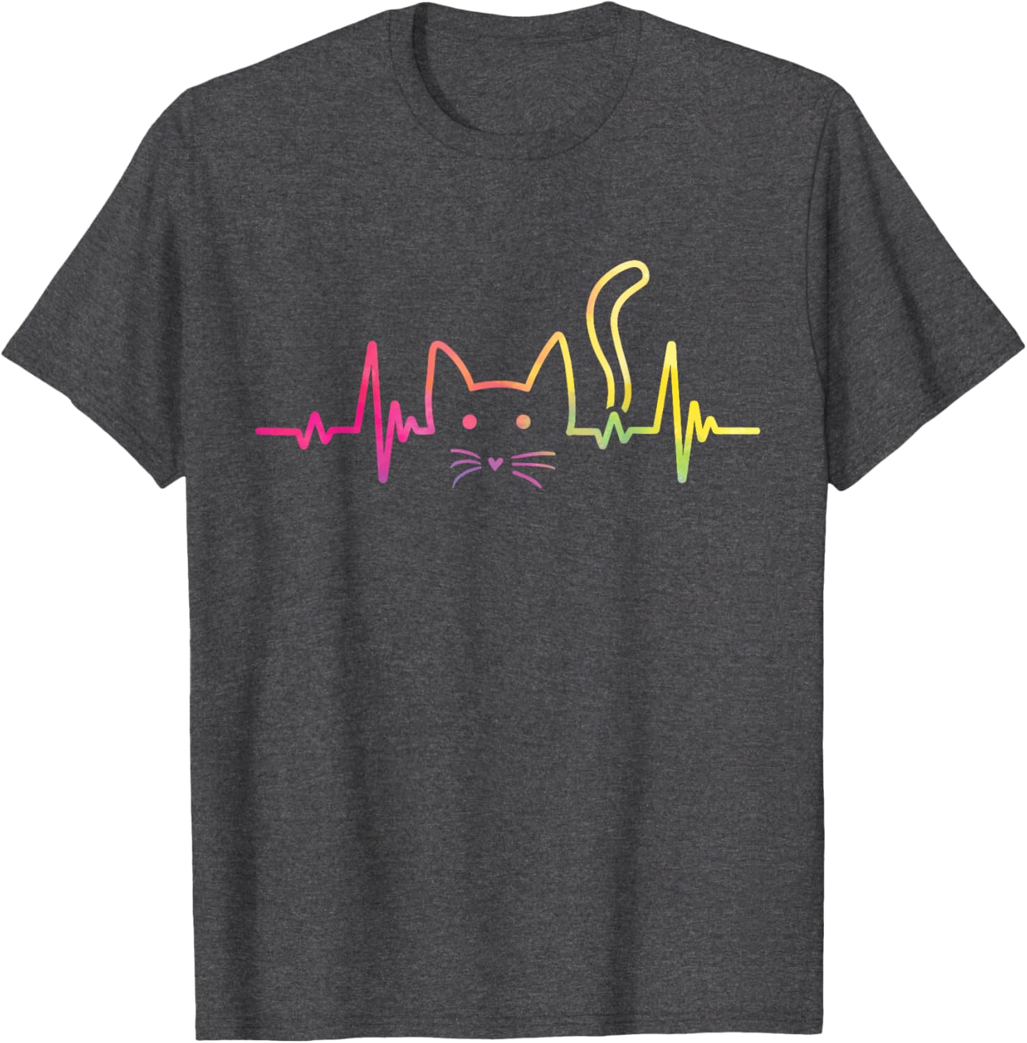 Heartbeat Cat Lover Paws T-Shirt for Men, Women, Girls, and Kids - 9