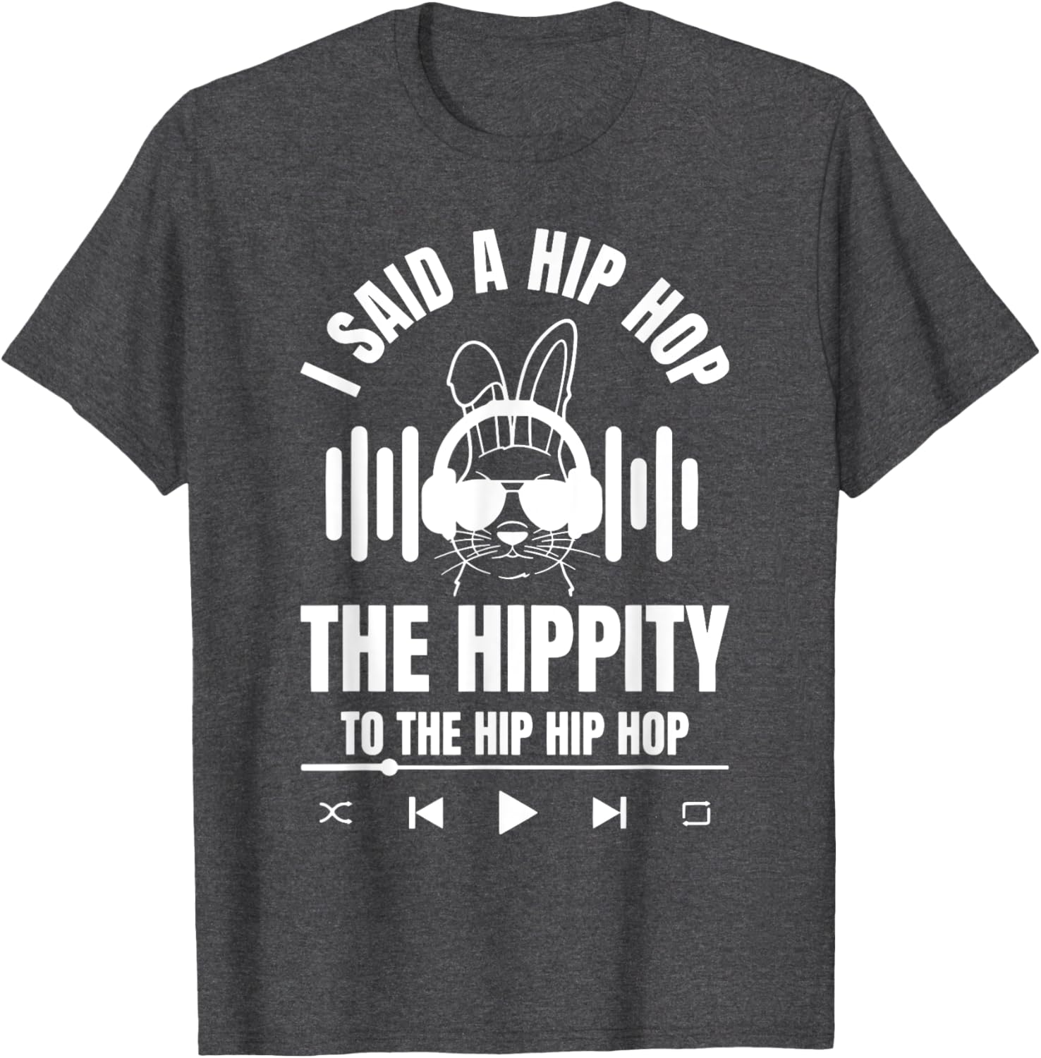 Funny Hip Hop Bunny Easter T-Shirt for Trendy Holiday Style - 4