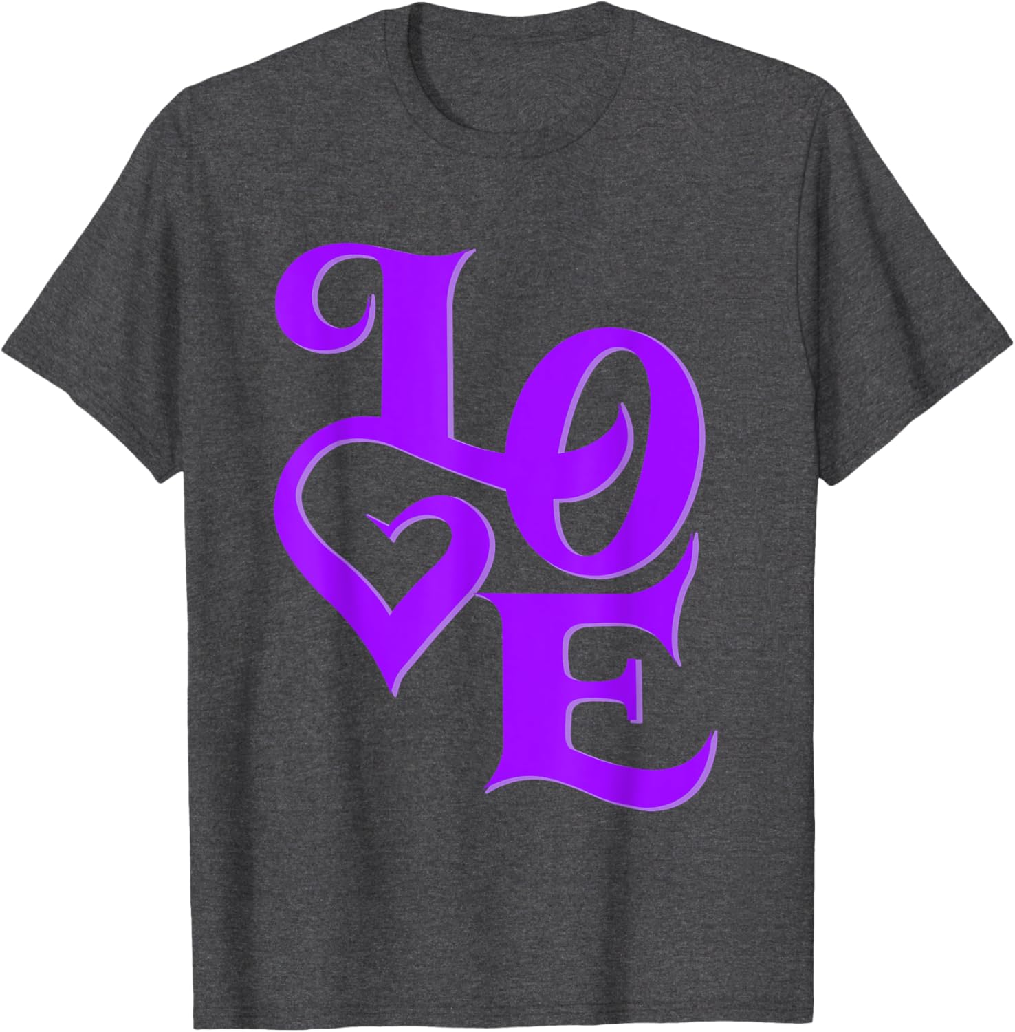Purple Love Graphic T-Shirt for Stylish Casual Wear and Unique Fashion - 1