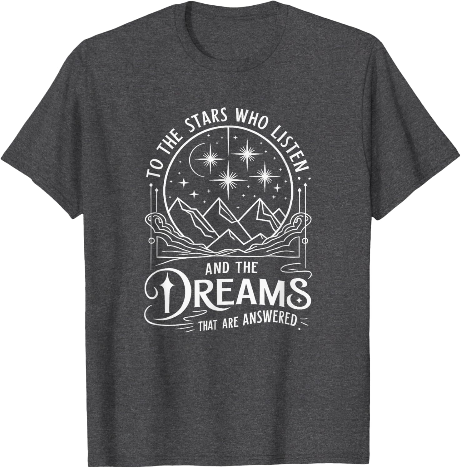 To Stars Who Listen Fantasy Book Lover T-Shirt for Dreamy Readers - 3