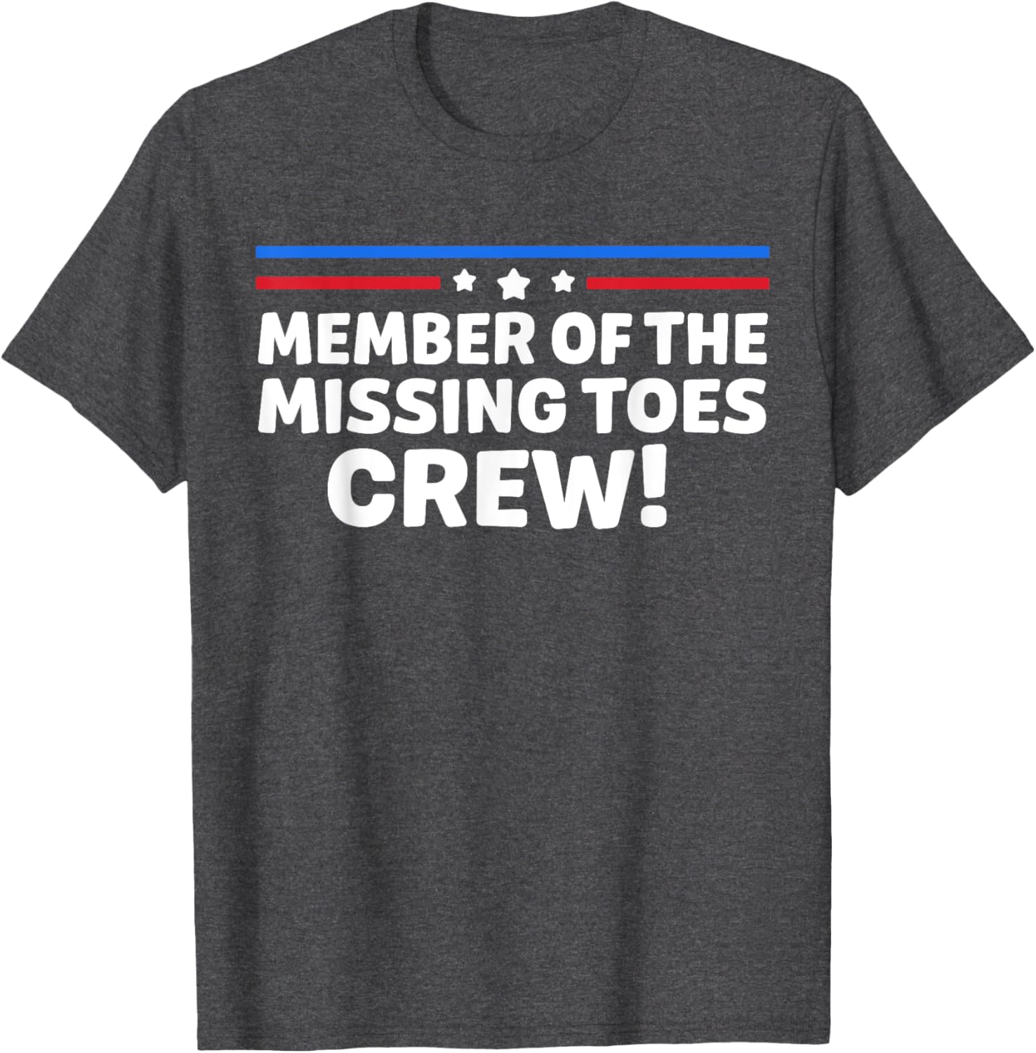 Funny Missing Toes Crew T-Shirt for Amputees – Unique Amputated Toes Tee - 10