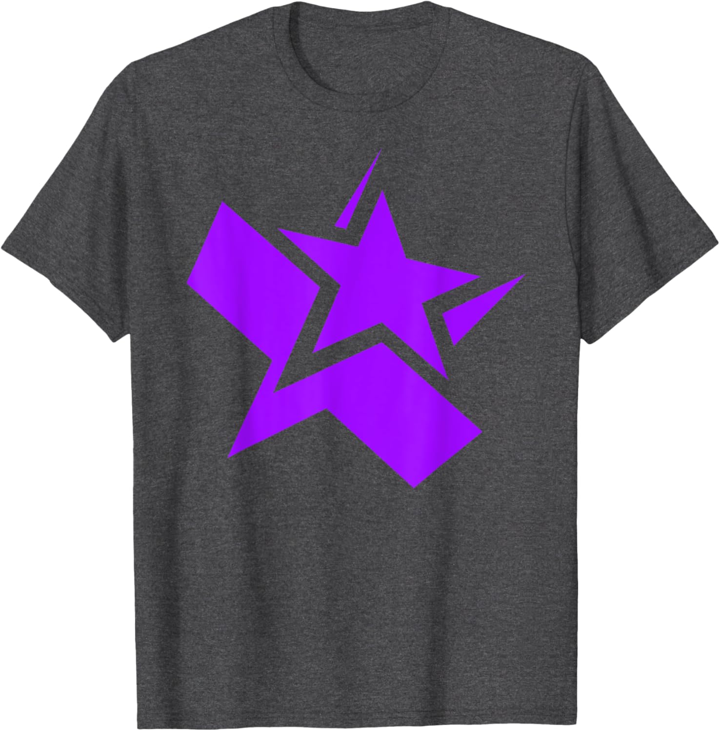 Purple Chunky Star Graphic T-Shirt for Stylish Casual Wear - 3