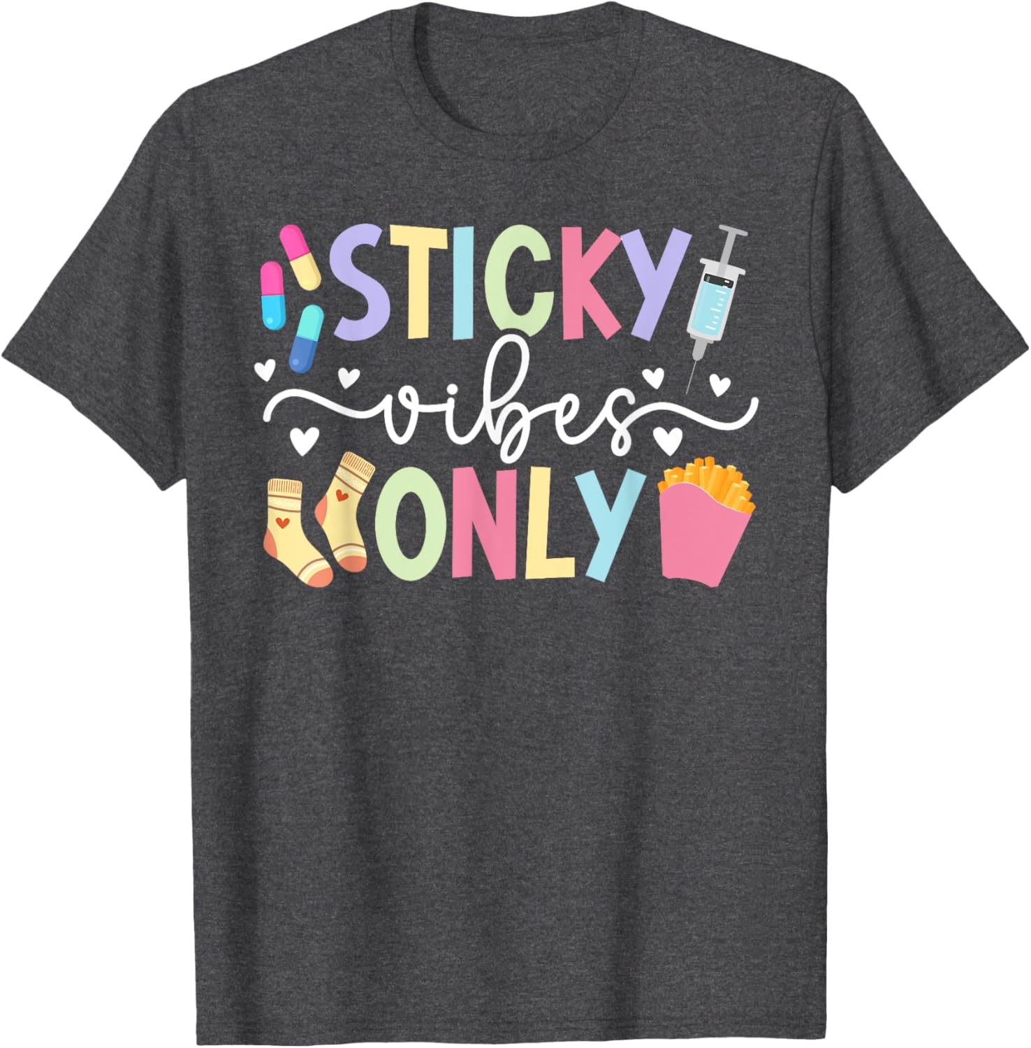 Sticky Vibes Only IVF Mom Transfer Day T-Shirt for Fertility Support - 14