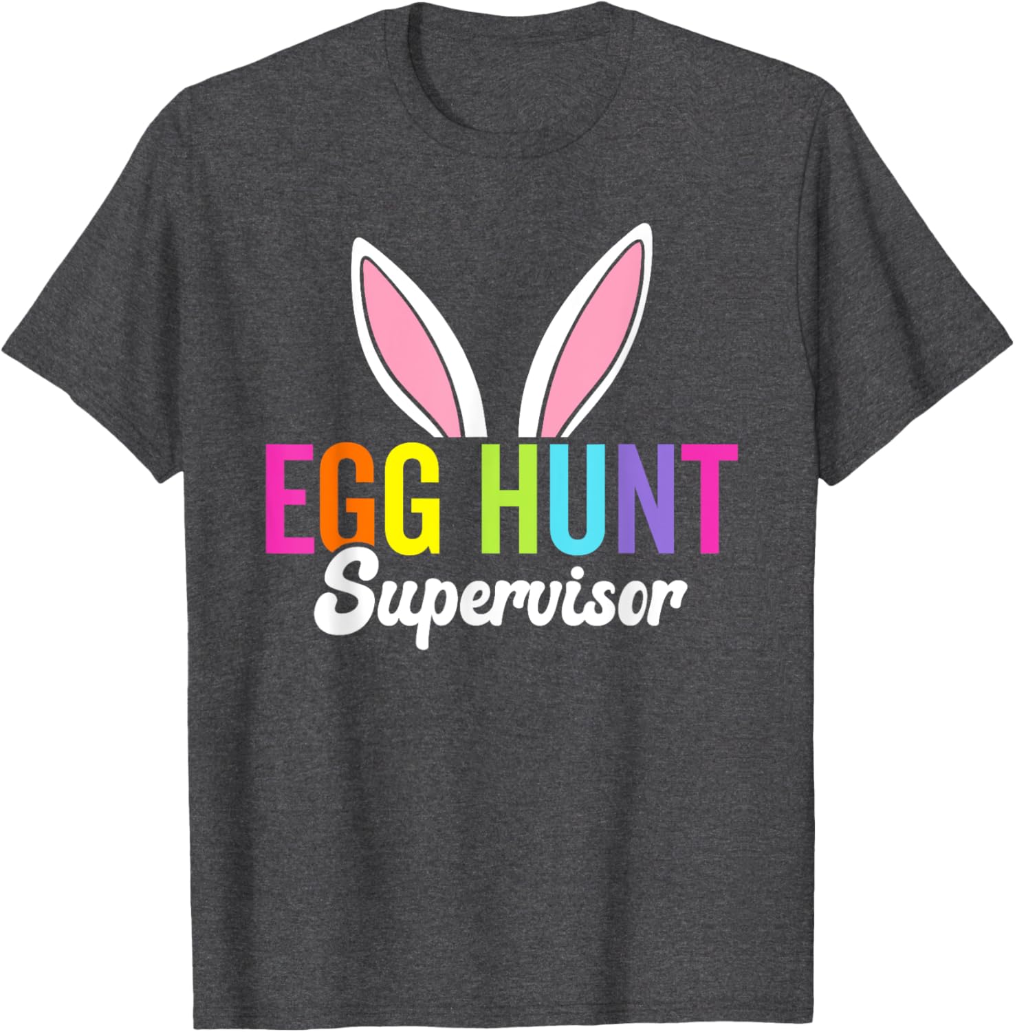 Egg Hunt Supervisor T-Shirt with Matching Easter Rabbit Ears Design - 4