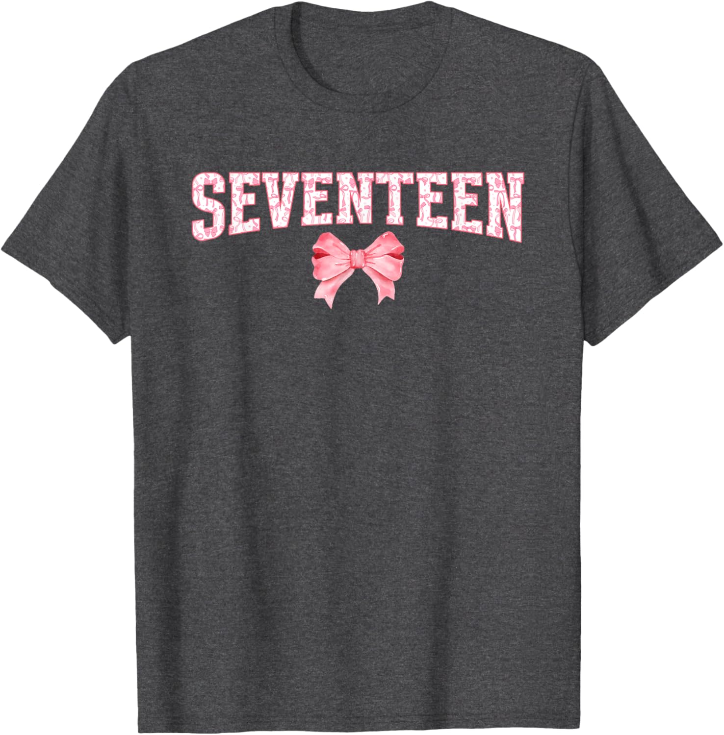 17th Birthday Coquette Bow T-Shirt for Stylish Seventeen Year Olds - 10