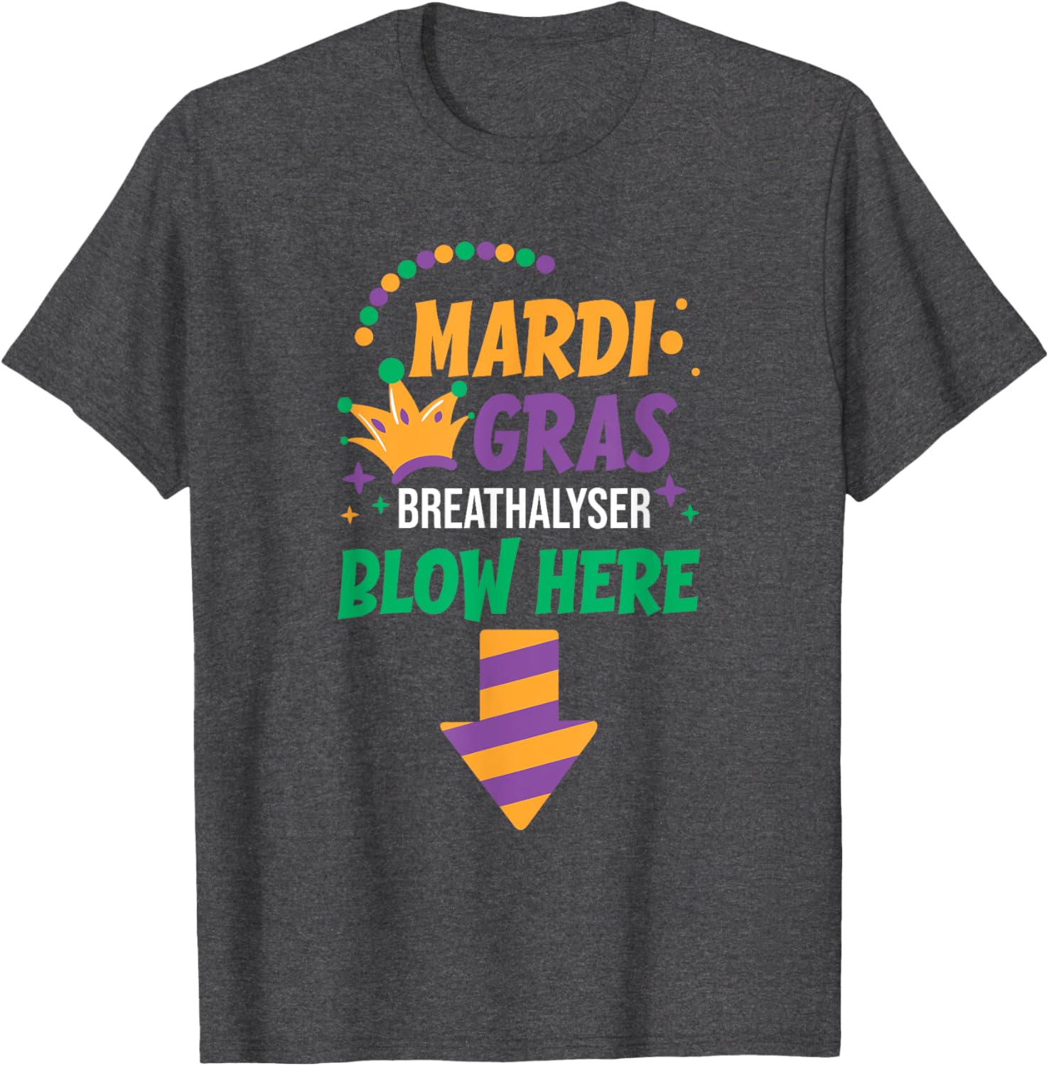 Funny Mardi Gras Breathalyser T-Shirt for Men - Festive Adult Clothing - 13