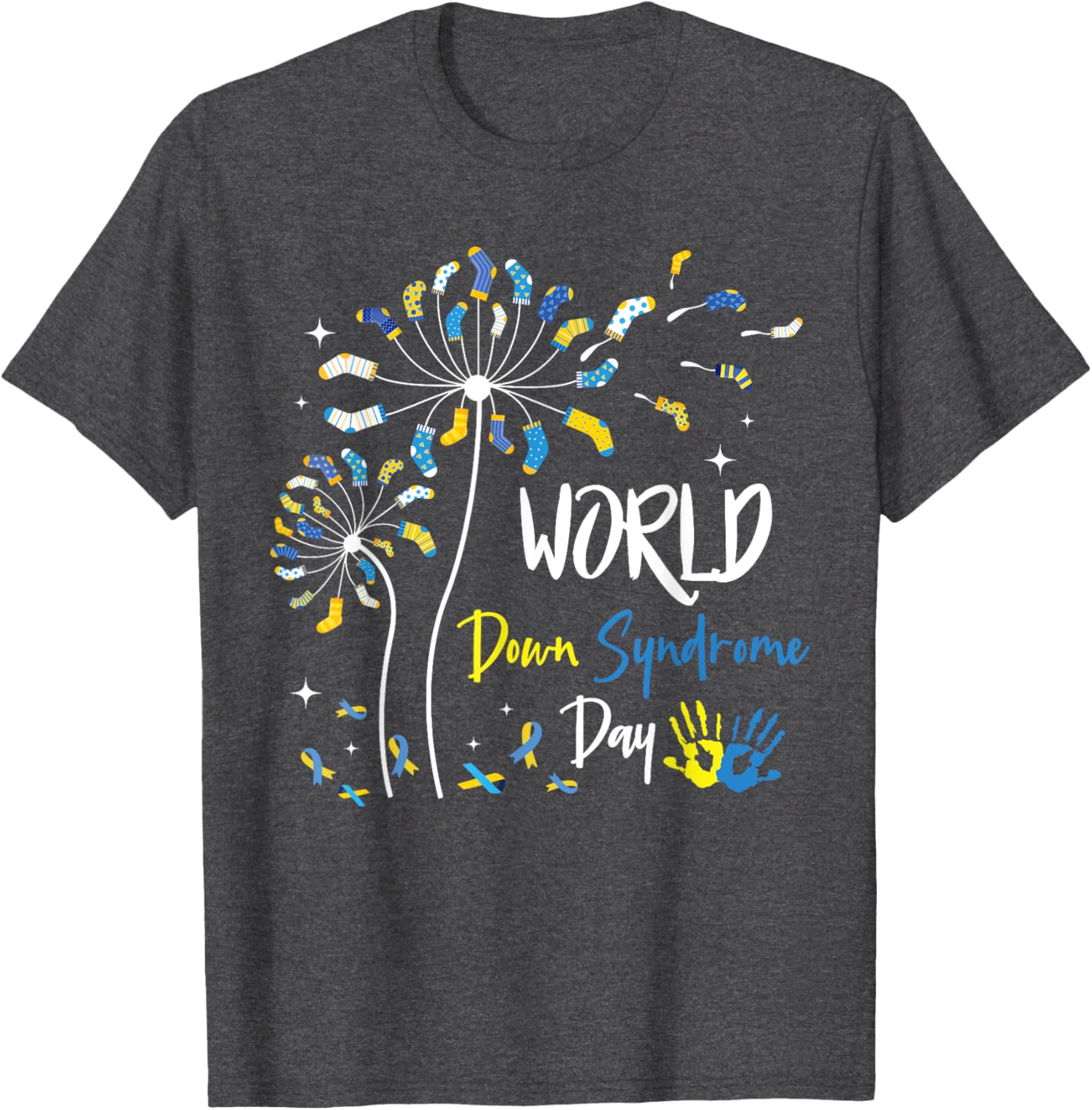 Rock Your Socks Down Syndrome Day Dandelion Awareness T-Shirt - 9