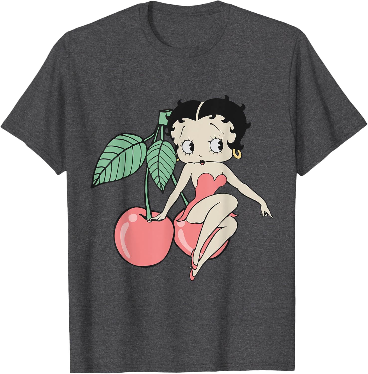 Vintage Betty Boop Red Cherry T-Shirt for Retro Fashion Lovers - 12