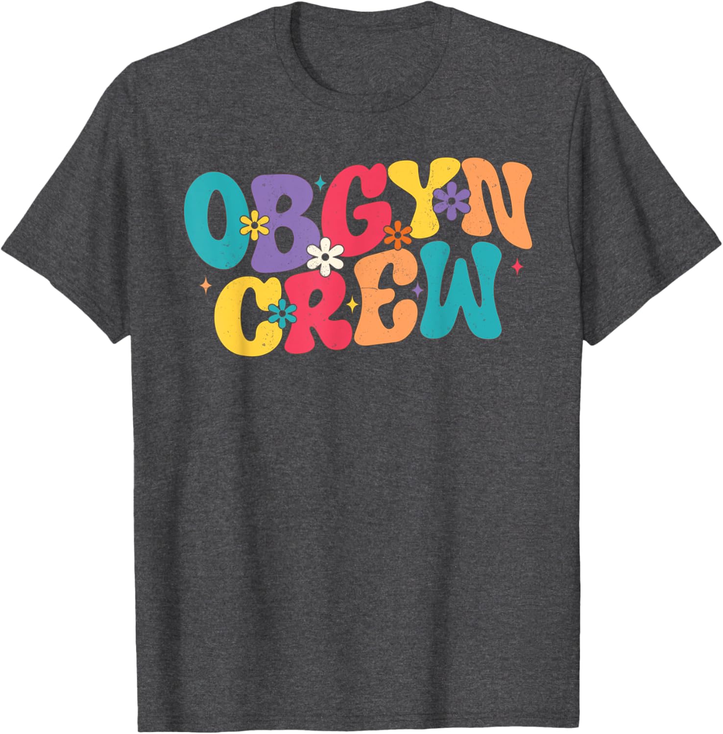 Retro Groovy OB-GYN Crew Nurse T-Shirt for Obstetrician Gynecologist - 3