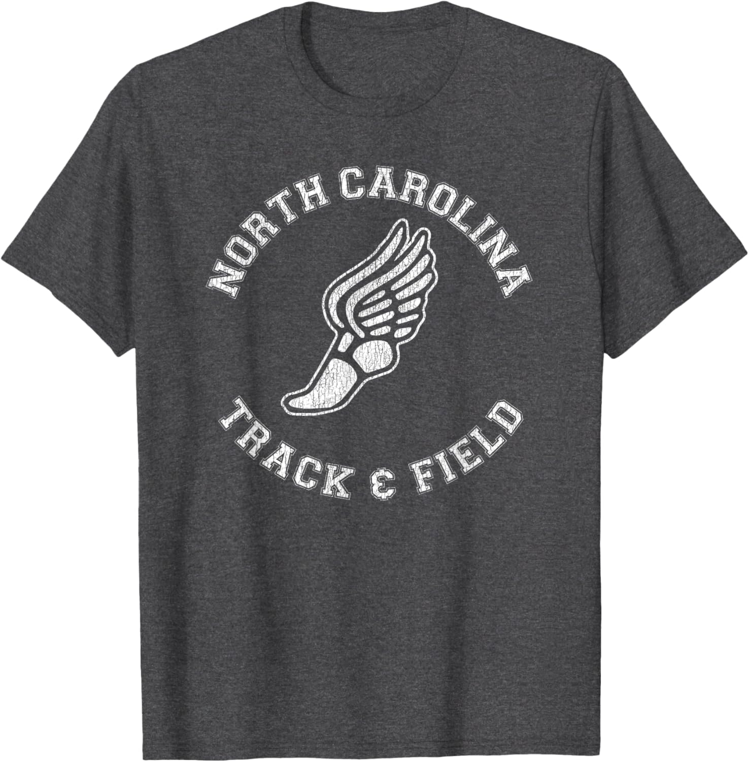 North Carolina Vintage 80s Track & Field Distressed T-Shirt for Fans - 15