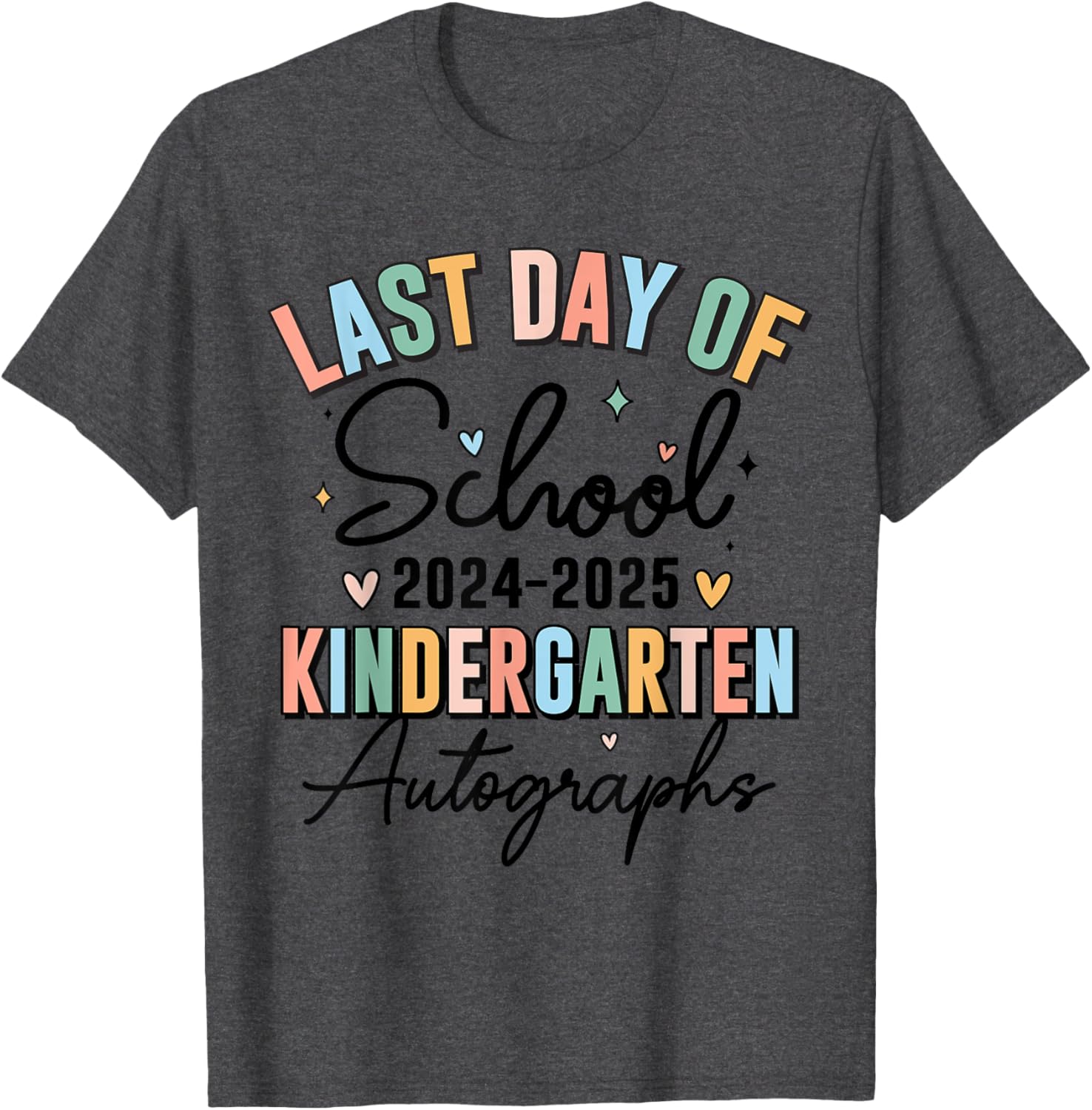 2024 Kindergarten Graduation T-Shirt for Boys and Girls with Autographs - 8