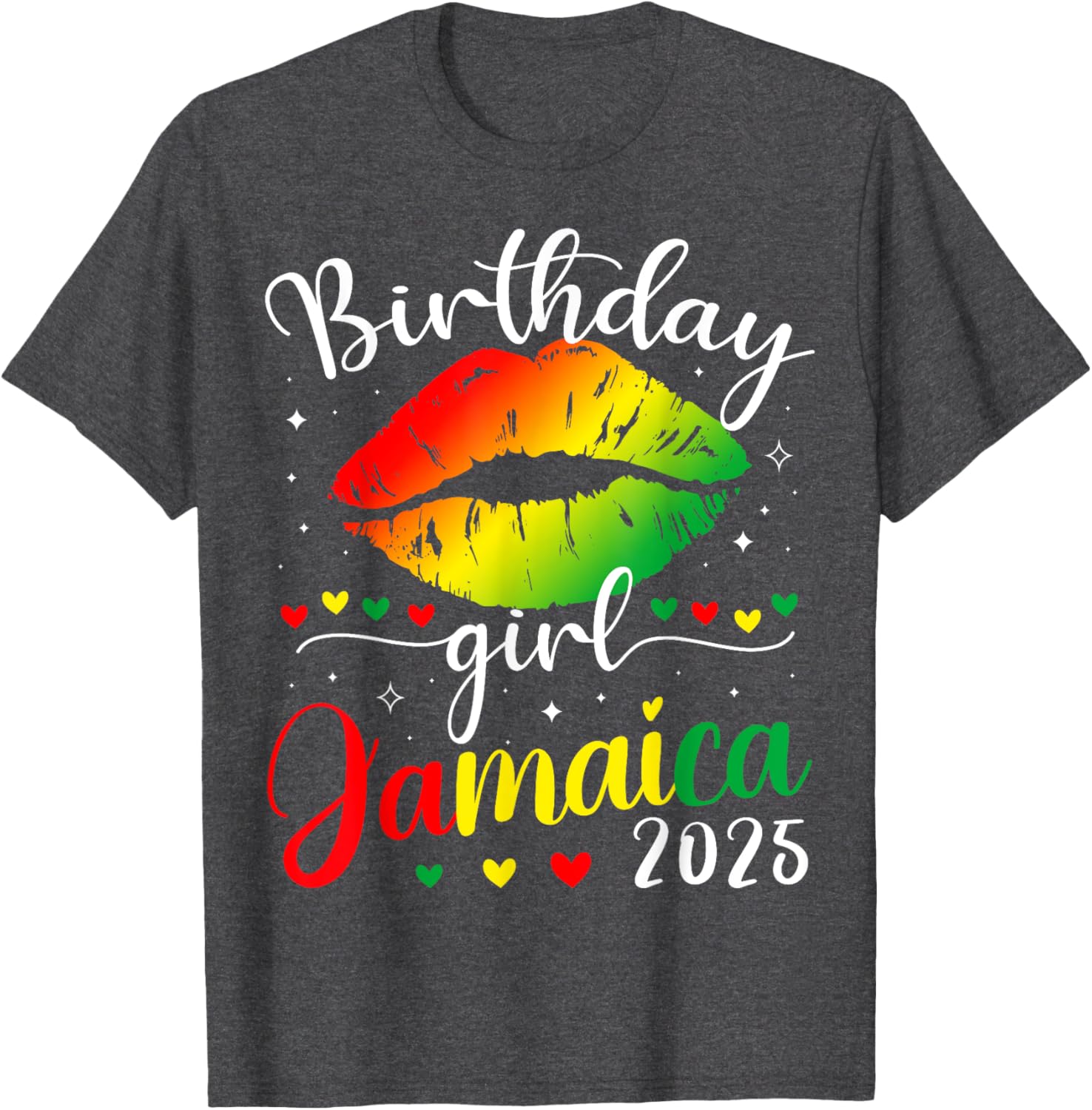 Jamaica 2025 Birthday Squad T-Shirt for Girls Fun Party Trip Outfit - 9