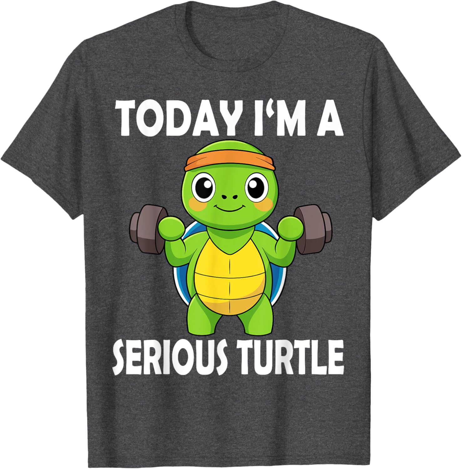 Serious Turtle Funny Fitness Gym T-Shirt for Weightlifting Enthusiasts - 1