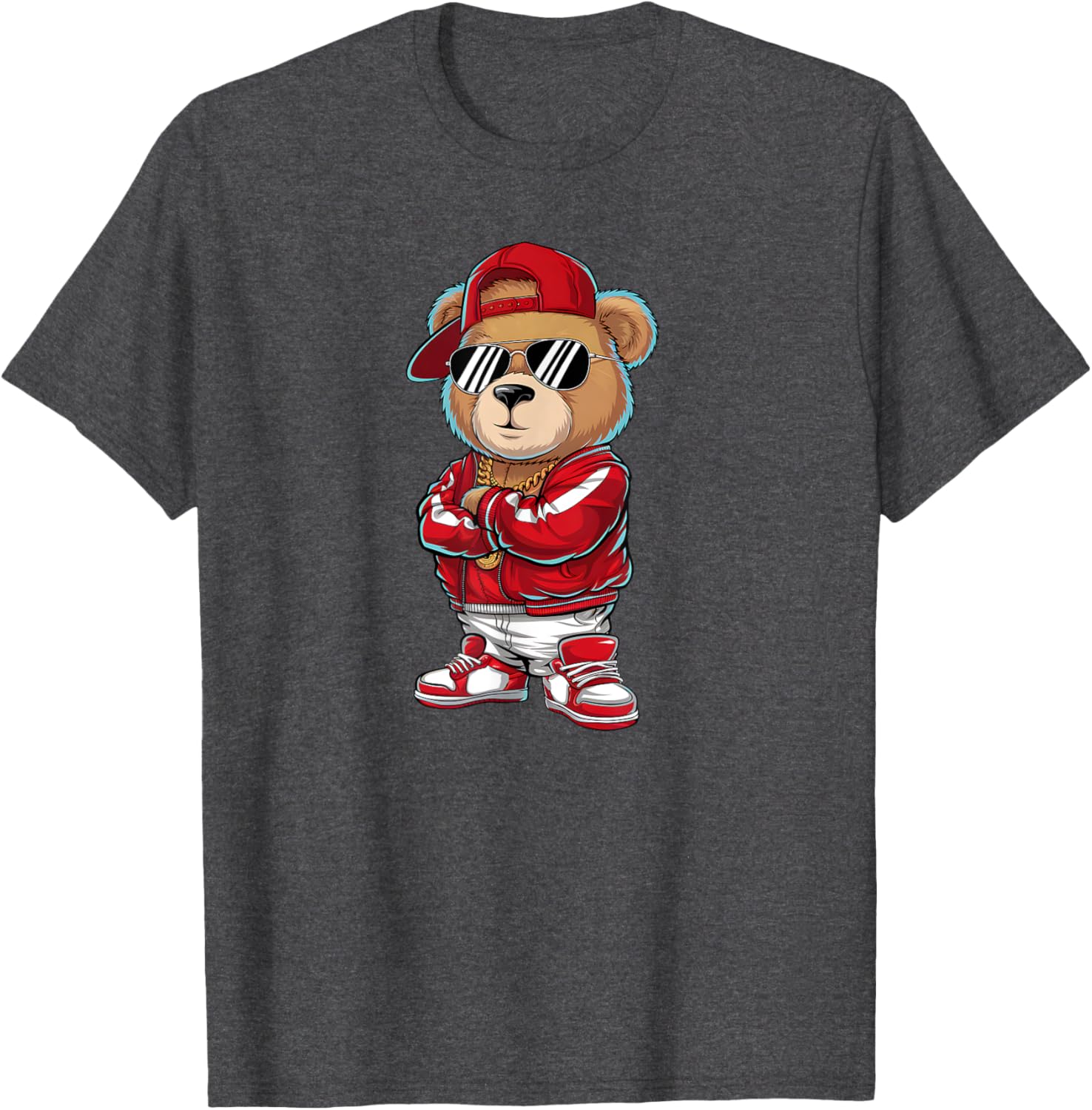 Funny Hip Hop Teddy Bear 90s Graffiti Art T-Shirt for Rap Lovers - 1