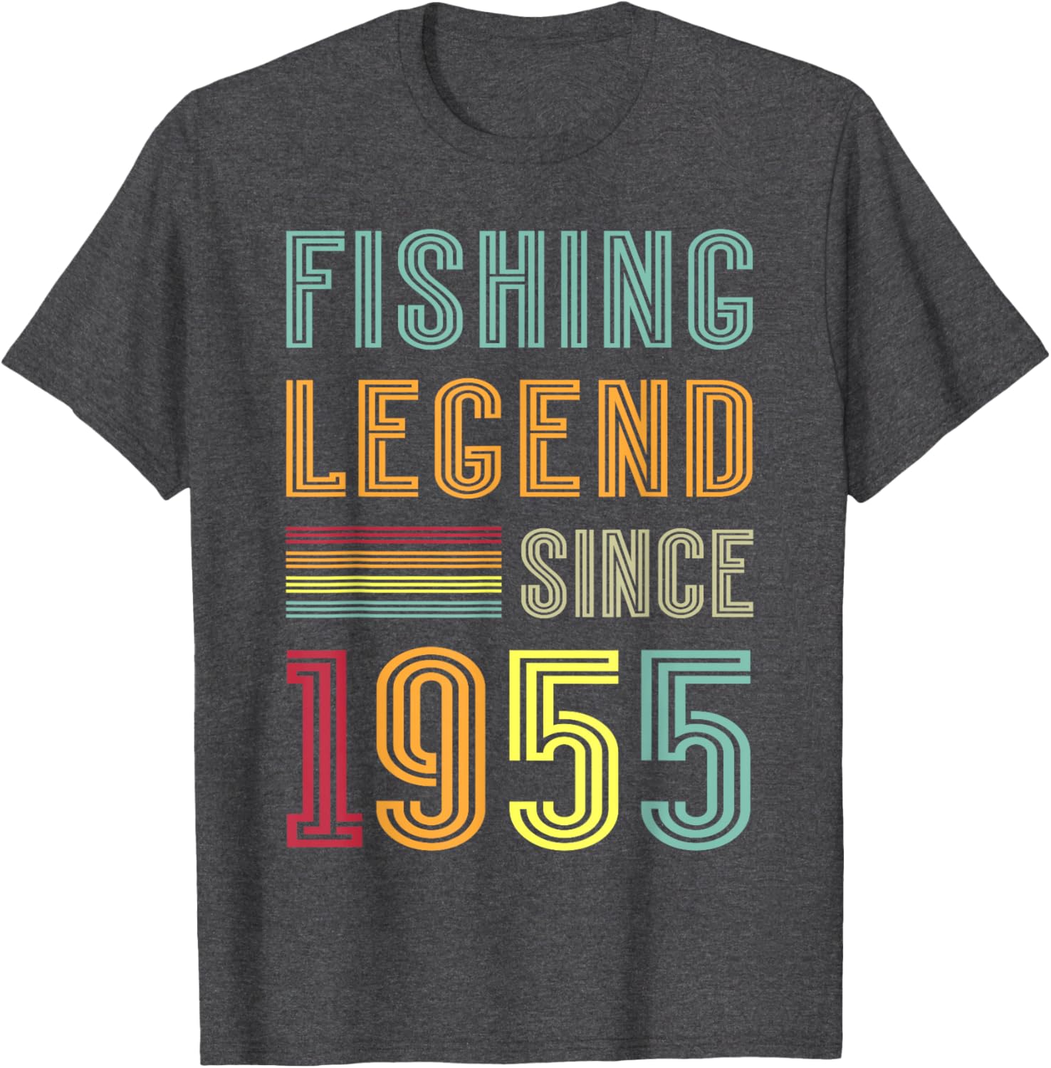 Retro Vintage 1955 Fisherman 70th Birthday T-Shirt for Fishing Lovers - 3