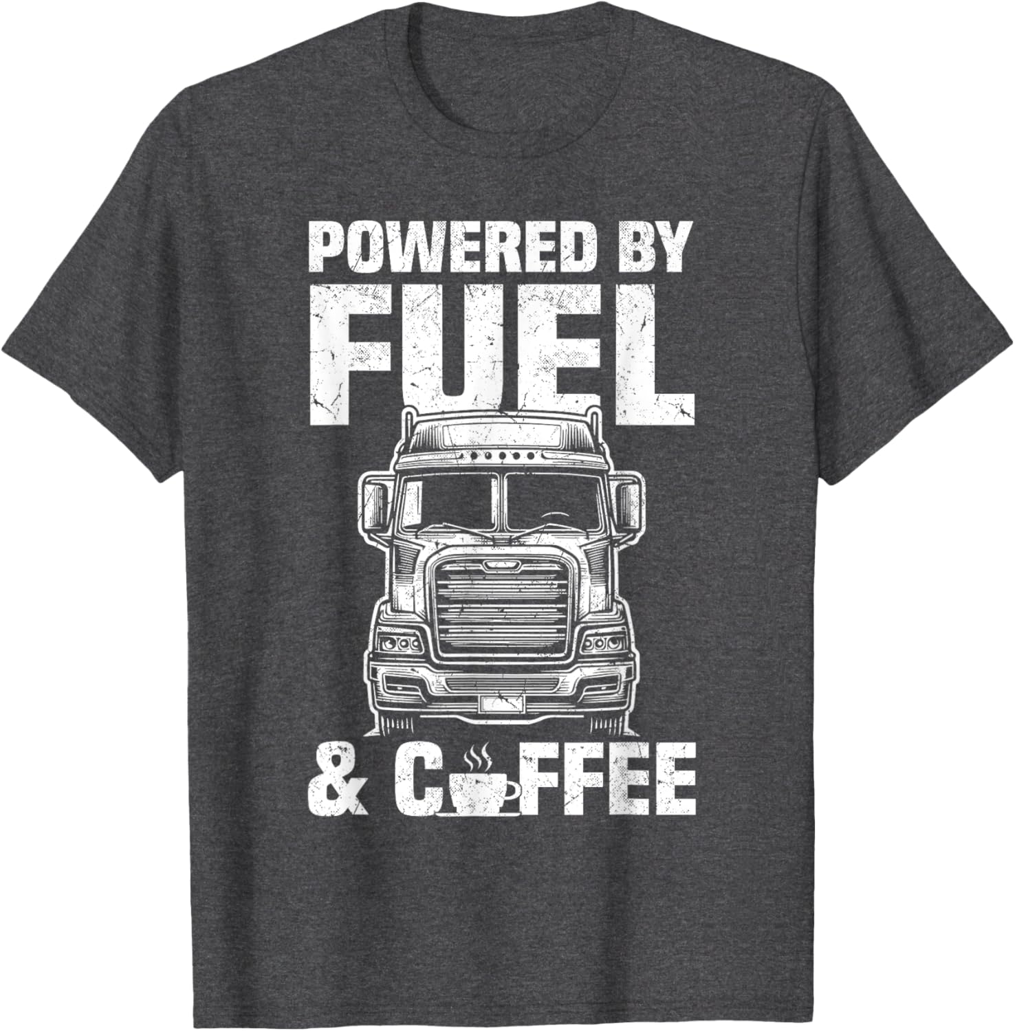 Fuel and Coffee Truck Driver T-Shirt for Men Perfect Gift for Trucker - 7