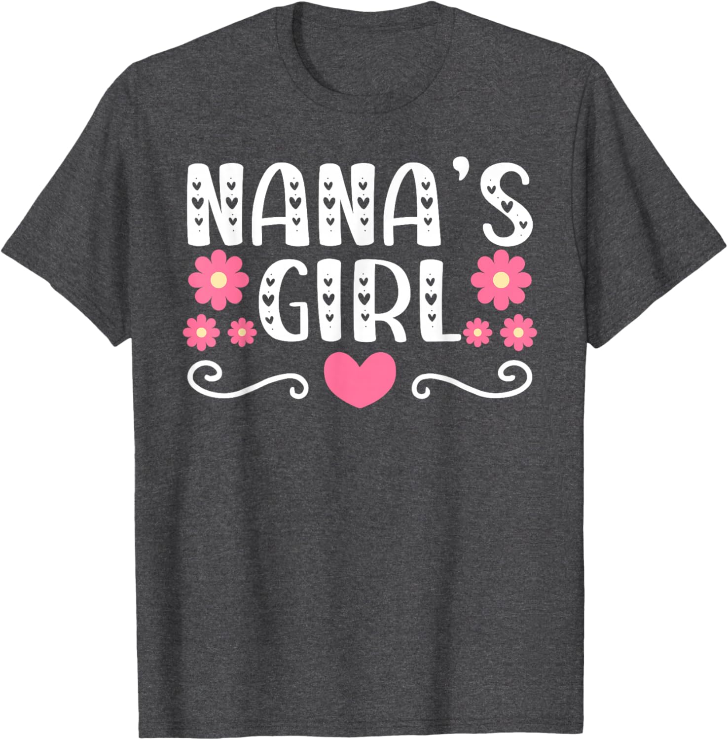 Nana's Girl Heart T-Shirt for Granddaughter - Cute Gift Idea - 11