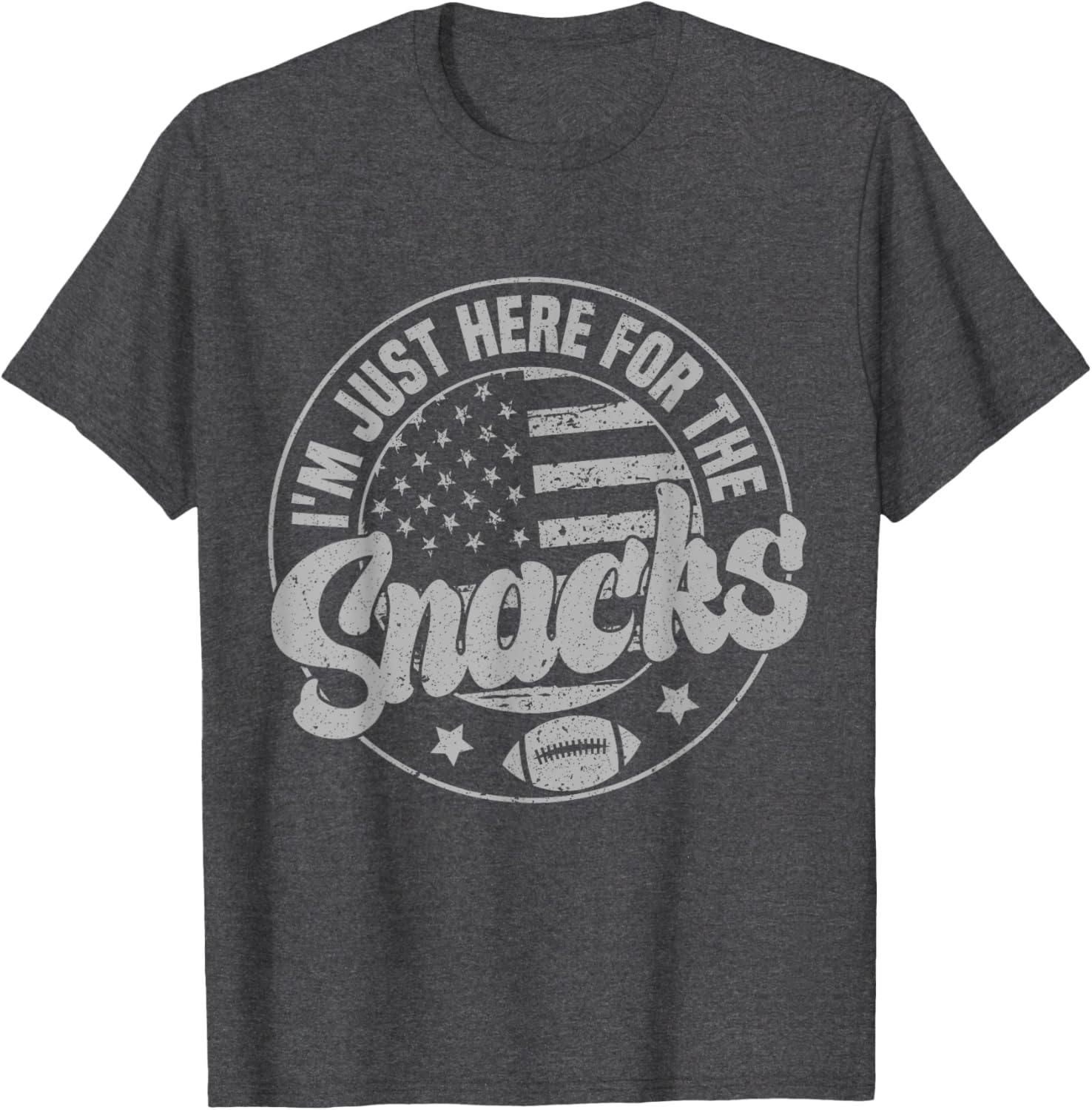 Funny I'm Just Here For The Snacks American Football T-Shirt for Fans - 16