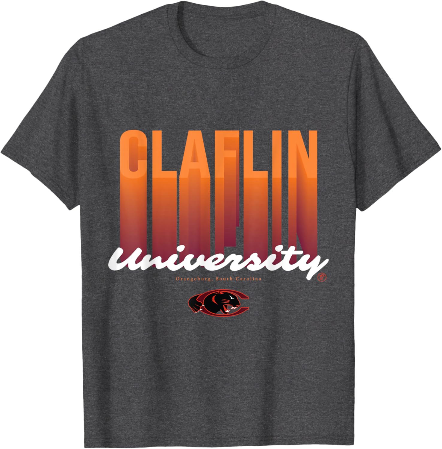 Claflin University CU Fade T-Shirt - Trendy Yard Essentials for Fans - 3