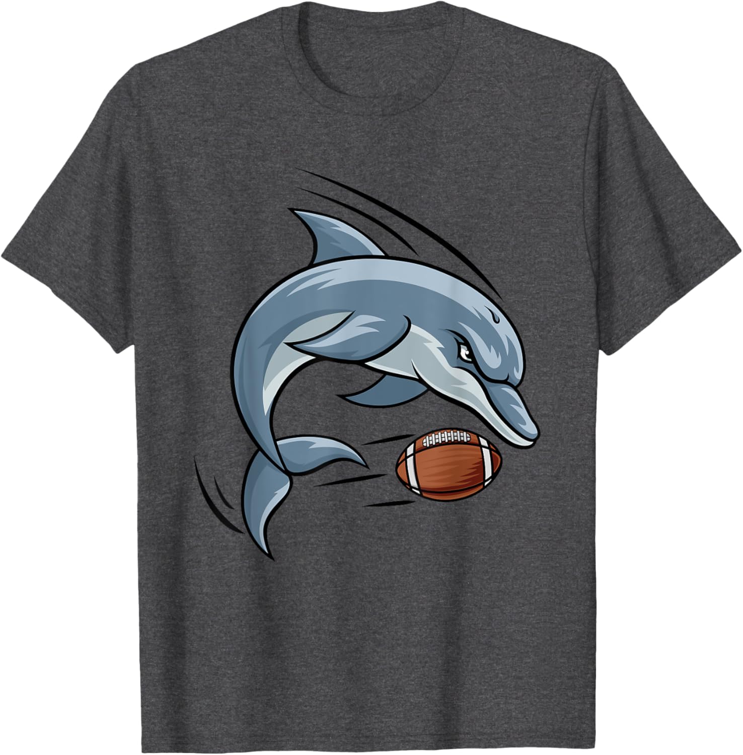 Dolphin Cartoon Character Football T-Shirt for Fun and Sporty Style - 28
