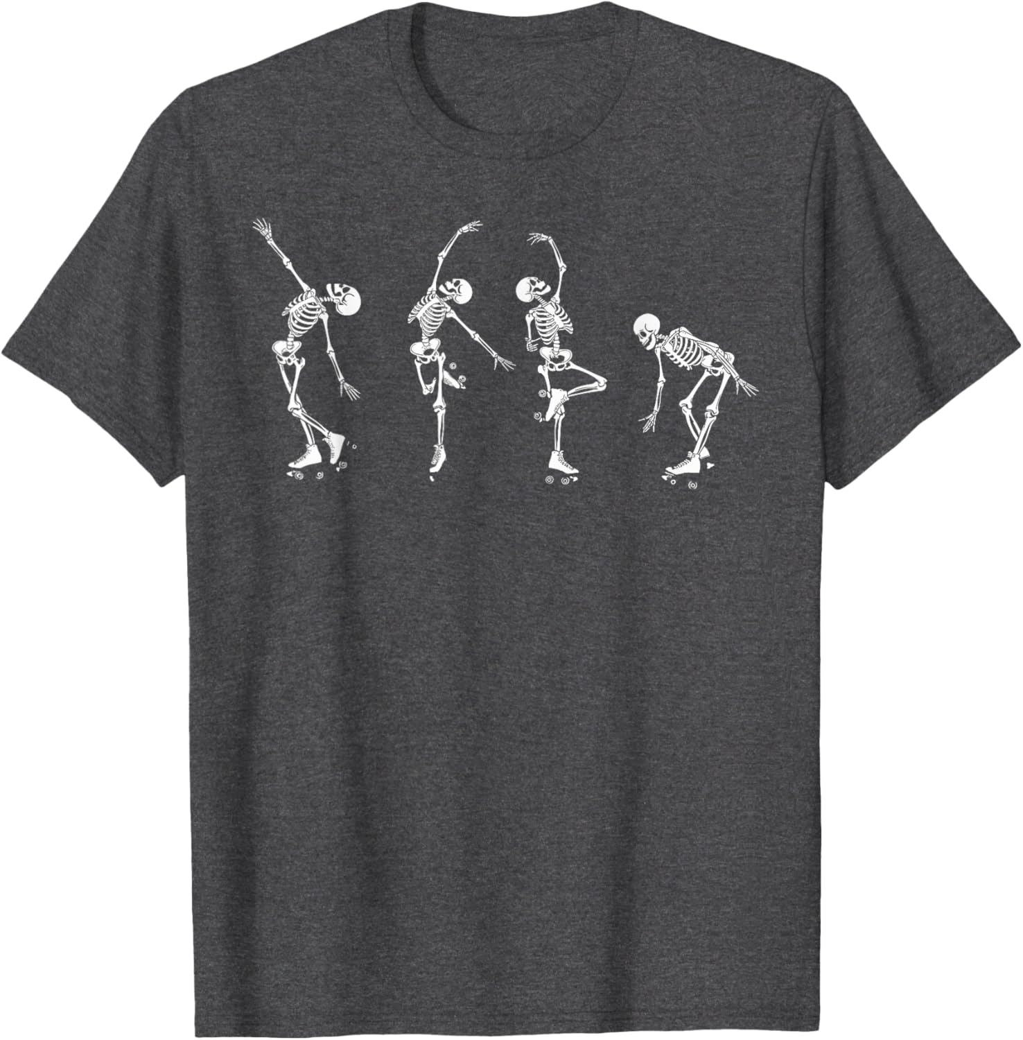 Skeletons Dancing on Roller Skates T-Shirt for Roller Derby Fans - 3