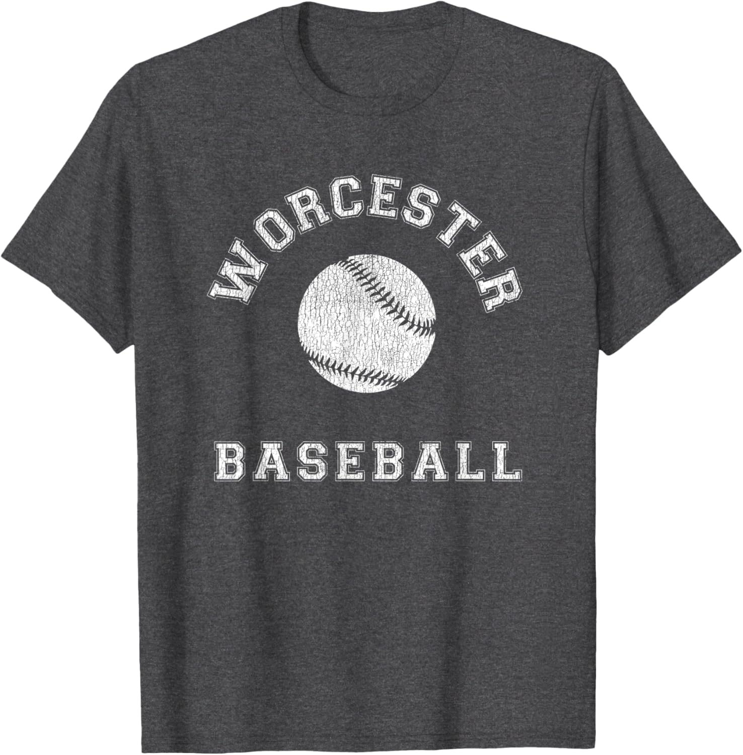 Worcester Baseball Distressed Retro Classic T-Shirt for Fans & Casual Wear - 16