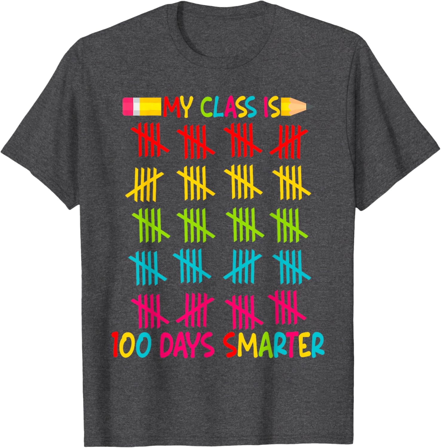 100 Days Smarter Teacher T-Shirt for 100th Day of School Celebrations - 6